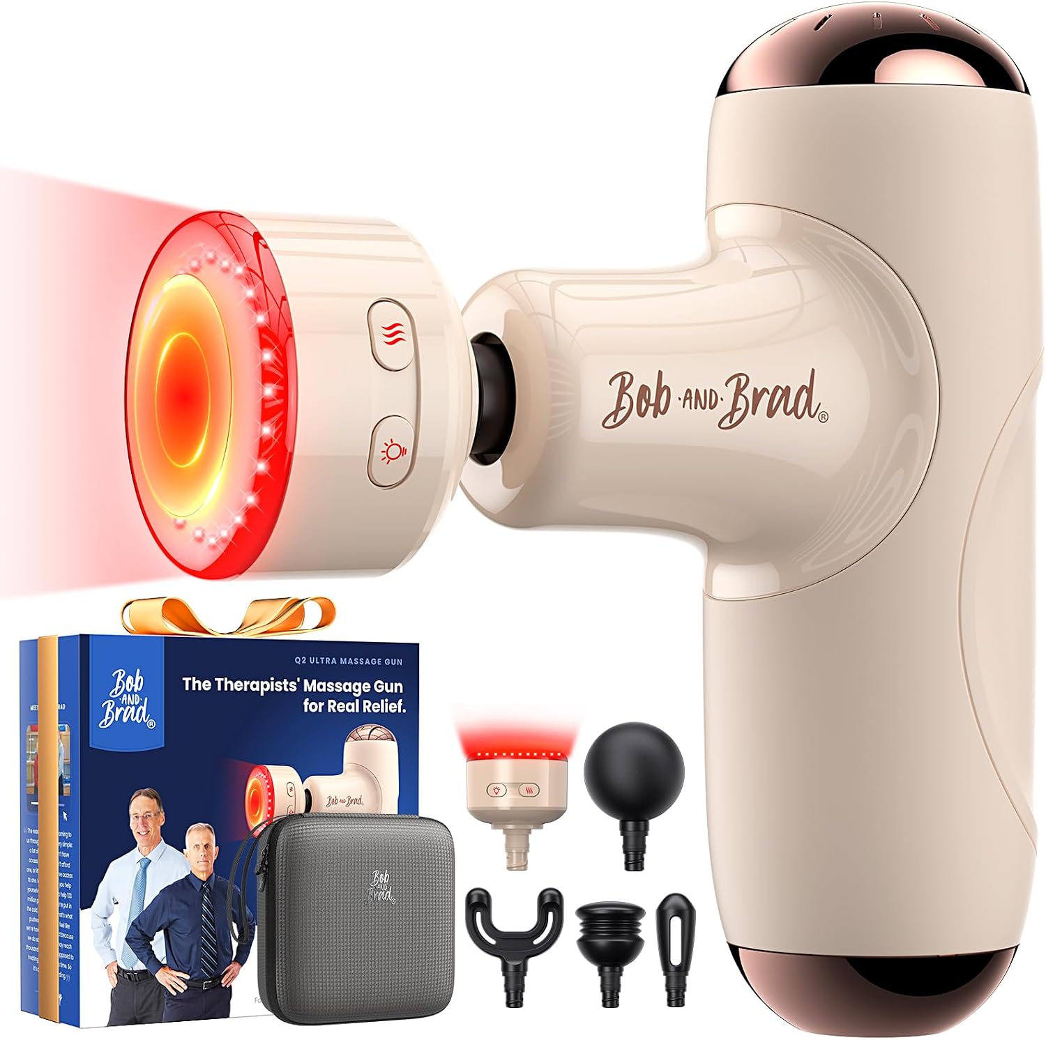 BOB AND BRAD Q2 Mini Massage Gun, Pocket-Sized Deep Tissue Massager Gun, Portable Percussion Muscle Massager Gun