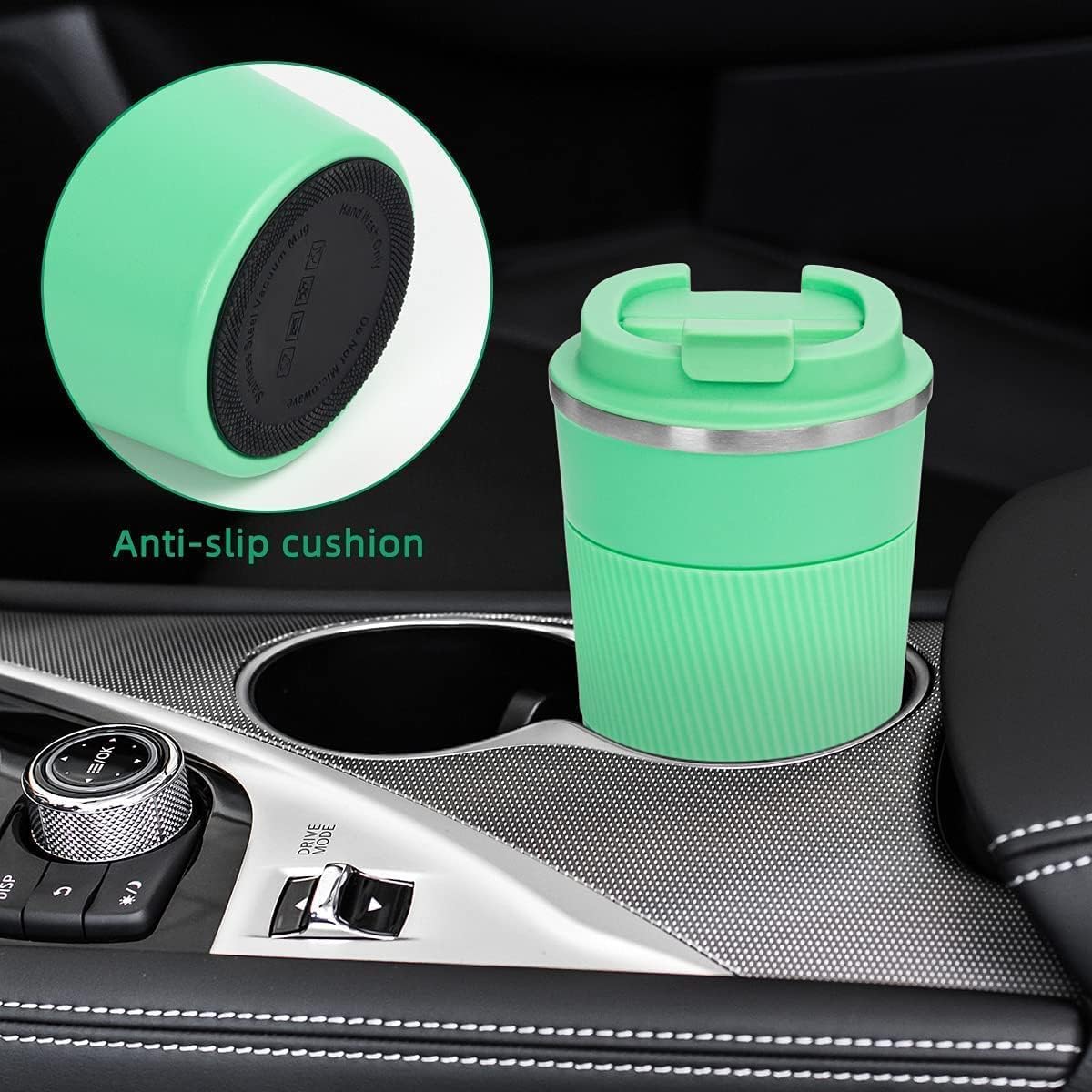 16oz Travel Coffee Mug Spill Proof, Insulated Coffee Mug with Lid, Leakproof Coffee Tumbler, Stainless Steel Vacuum Coffee Cup for Hot/Cold Drinks