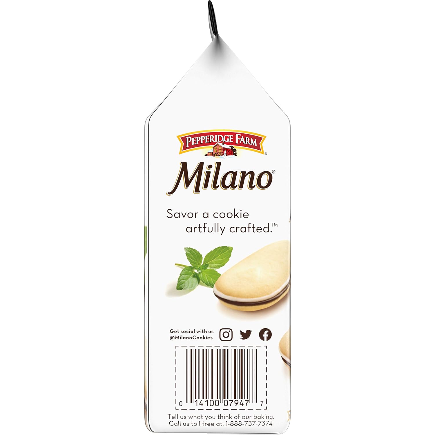 Pepperidge Farm Milano Cookies, Dark Chocolate, 20 Packs Tub, 2 Cookies Per Pack