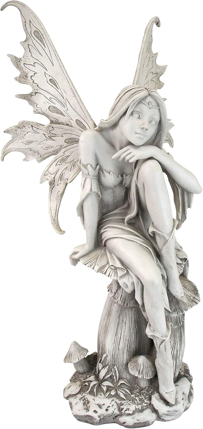 Design Toscano Fairy of Hopes and Dreams Garden Statue by Artist Cecelia 11"Wx11"Dx22"
