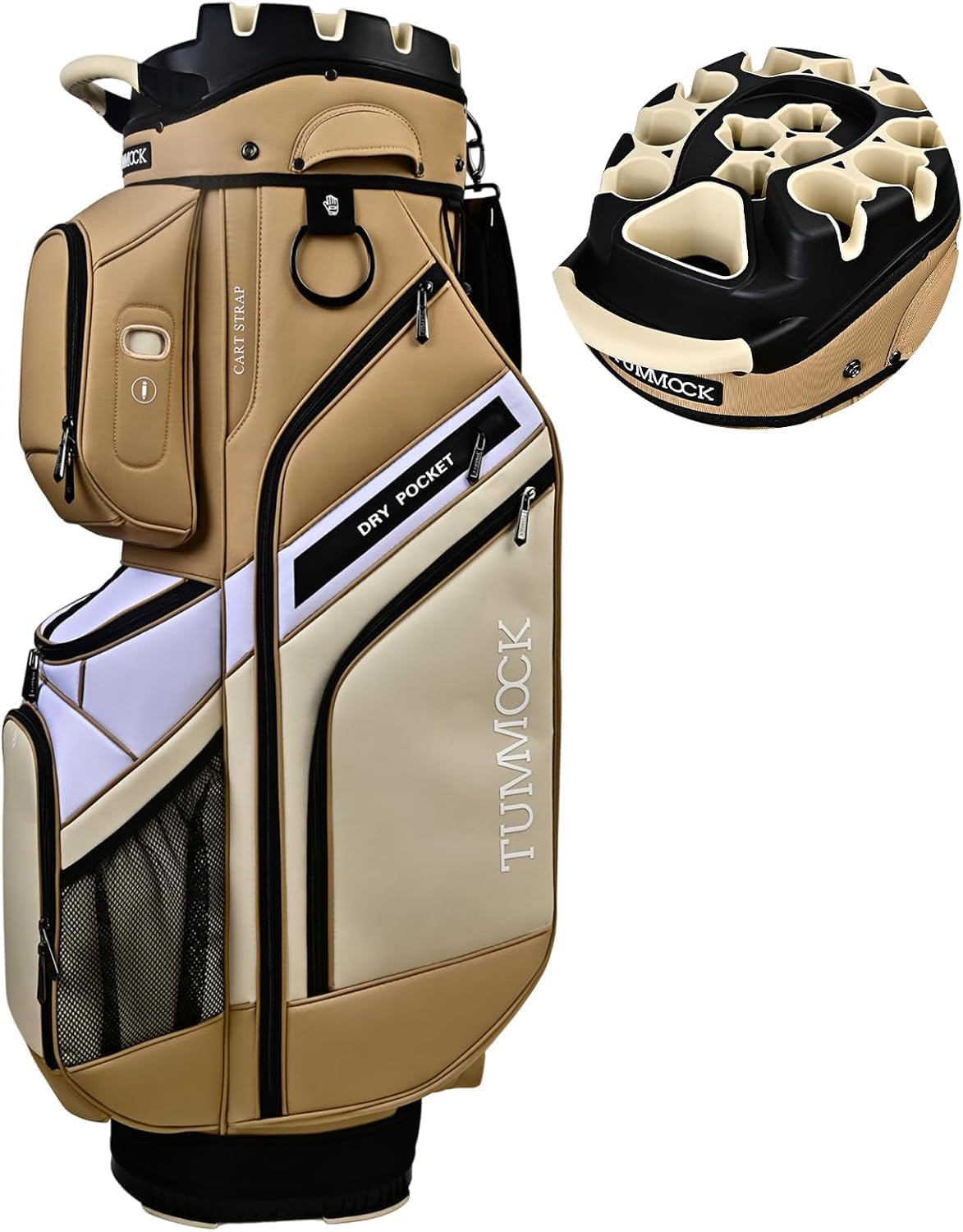 Golf Cart Bag, 14-Way Top Divider with Multiple Storage Pockets, Lightweight & Durable Golf Bag for Men, Cart-Friendly Design