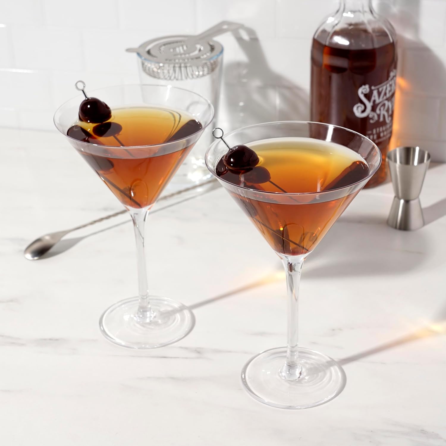 True Coupe Glass, Martini Glasses for Cocktail Party, Perfect for Espresso Martini, Manhattan, Champagne, Elegant 7 oz Glassware for Home Bars