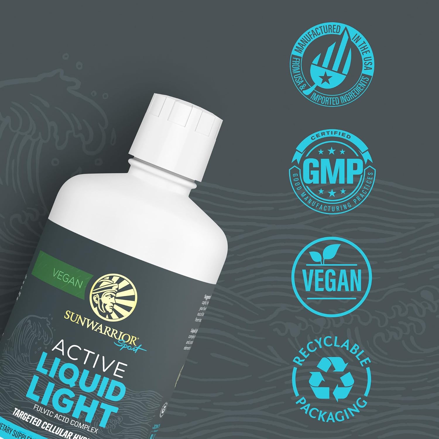 Fulvic Acid Trace Minerals Drops Supplement Organic Liquid Mineral Water Drops Vegan | Plant Based Liquid Light Mineral Complex 32 Fl Oz 32 Servings