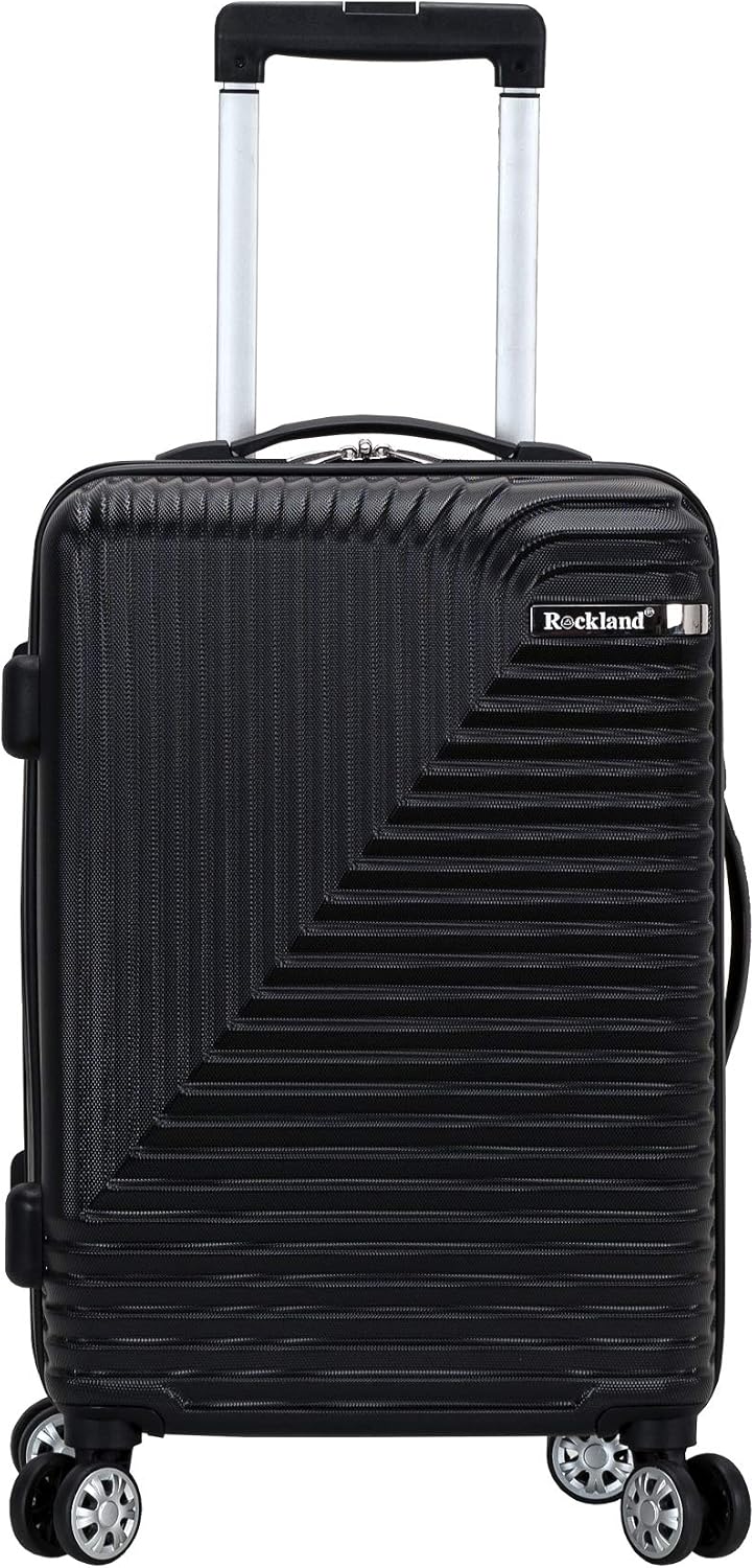 Rockland Star Trail Hardside 2 Piece Expandable Spinner Wheel Luggage Set, (20"/24"/28"), Champagne