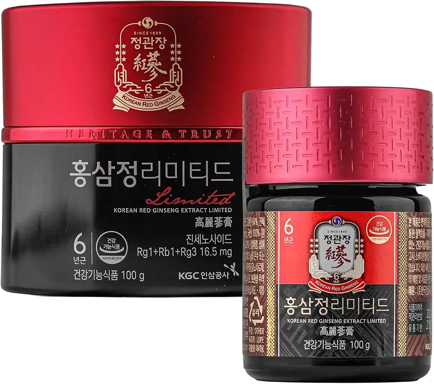JUNG KWAN JANG Korean Red Ginseng Extract Limited 100g Jar | Ginseng Supplement, Ginseng Tea | Energy Boost, Stamina