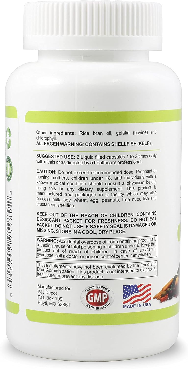 120 Multivitamin Fruit and Vegetable Liquid Capsules, Loaded Multivitamins, Supplements, Multiple Vitamin has Many Antioxidants