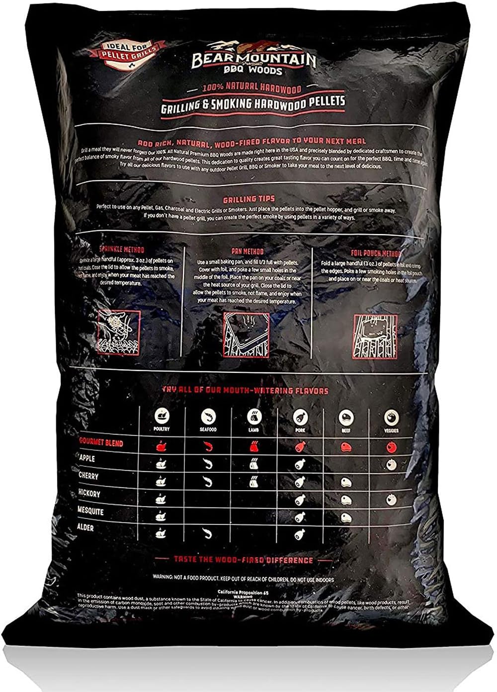 Bear Mountain Gourmet Blend Pellets for Smoker and Grill, 40lb Bag