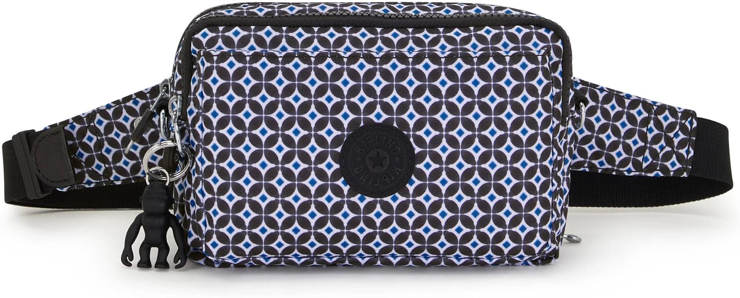 Kipling Women’s Abanu Medium Crossbody Bag, Lightweight, Adjustable Nylon Waist Pack with Multi-Compartment Zip Pockets