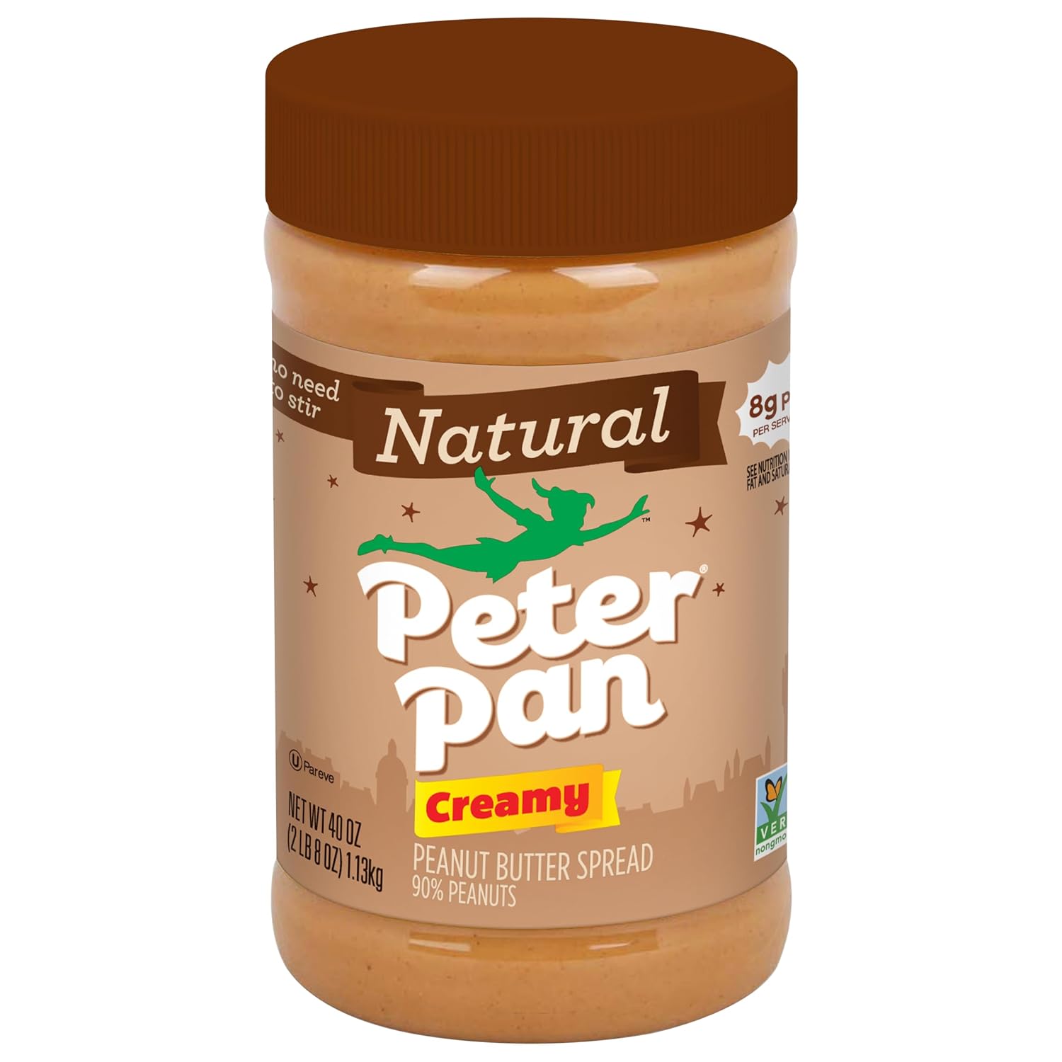 Peter Pan Creamy Peanut Butter, Made with Roasted Peanuts, Great for Peanut Butter and Jelly Sandwiches and Peanut Butter Snacks, Gluten Free Peanut Butter, 56 OZ Jar