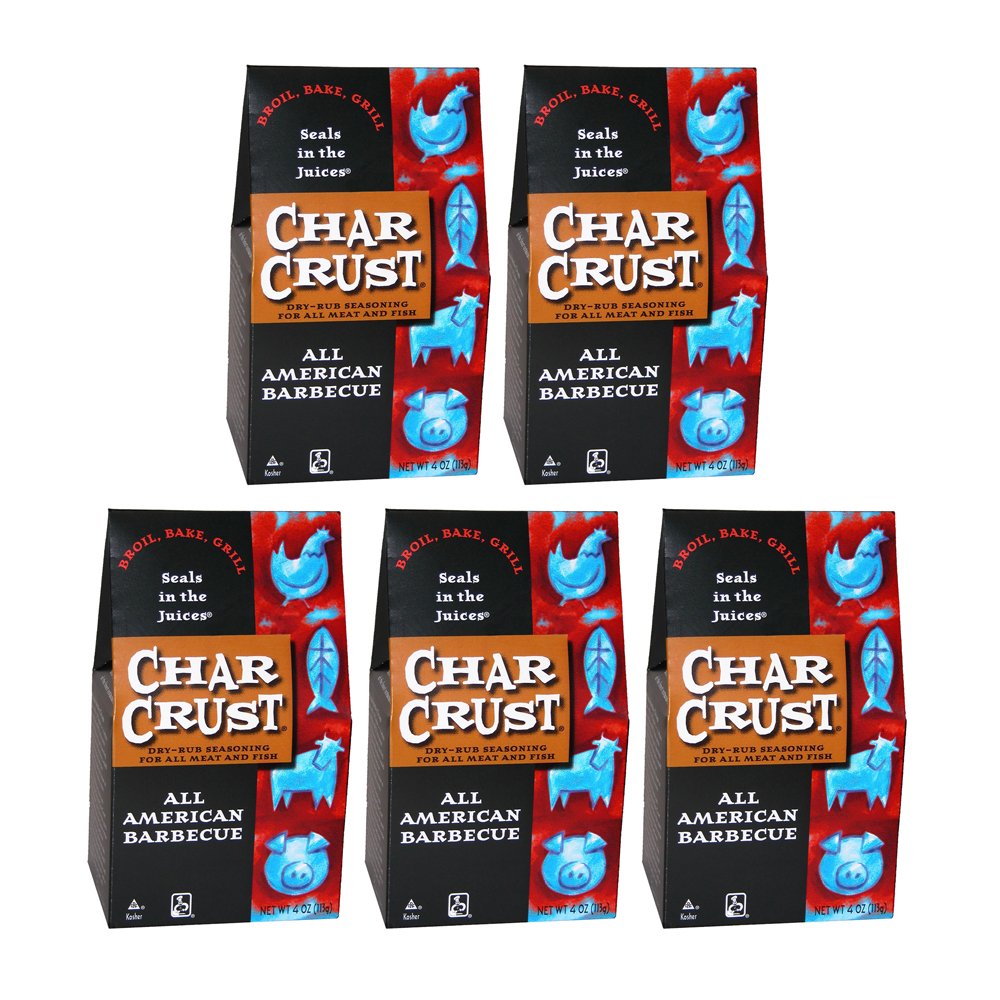 Char Crust Dry-Rub Seasoning - Kosher, [CRC] Parve (All American Barbecue) (5 pack)