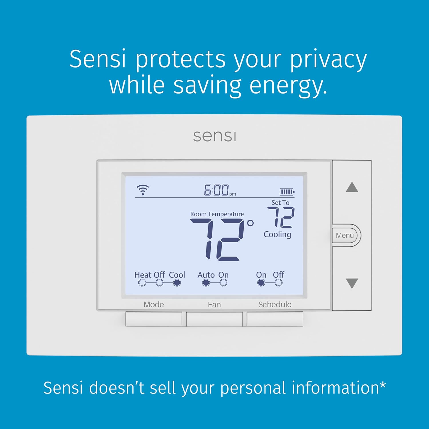 Sensi Smart Thermostat, Wi-Fi, DIY, Alexa, Energy Star Certified, ST55