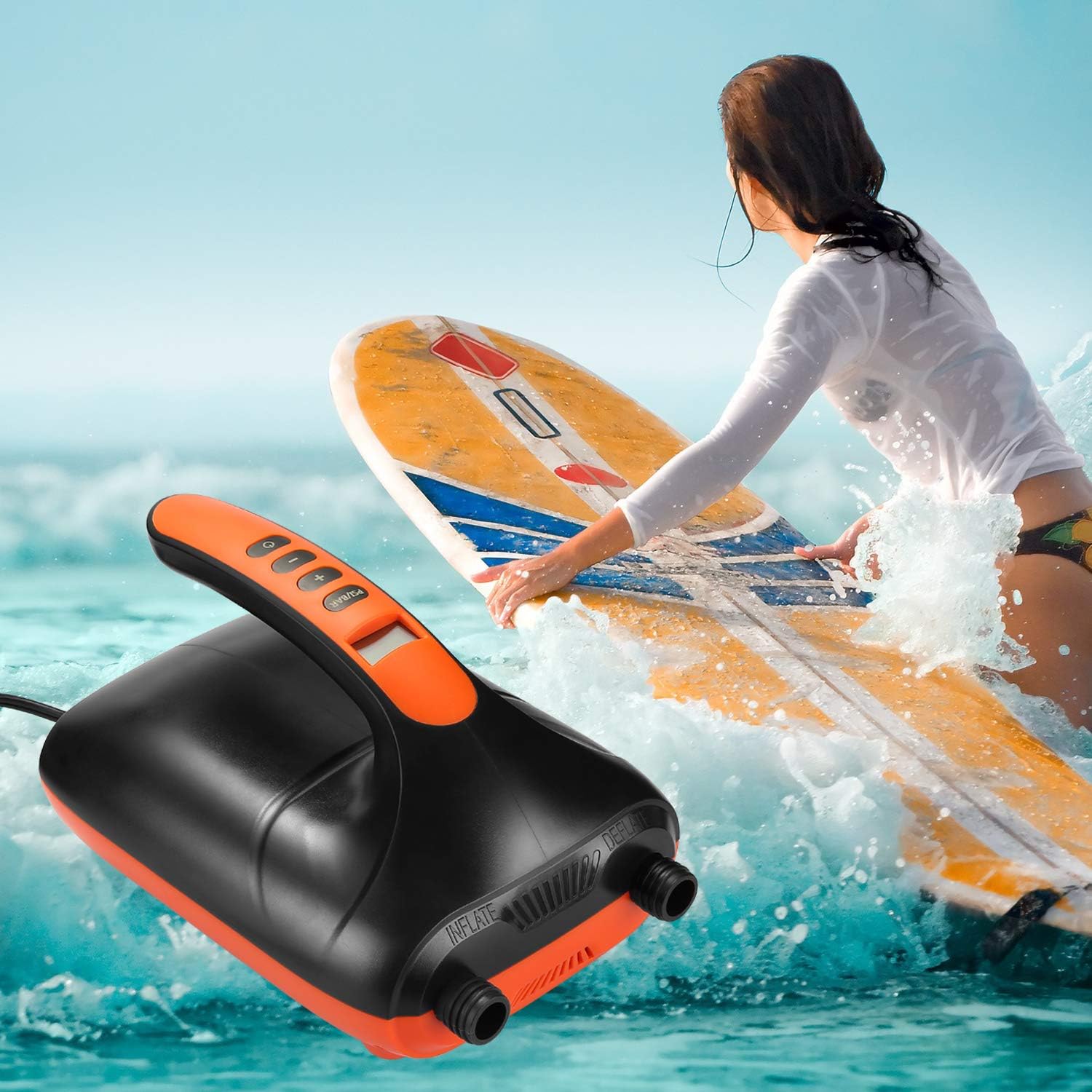 AGPTEK Paddle Board Pump, 20PSI Digital Electric Air Pump