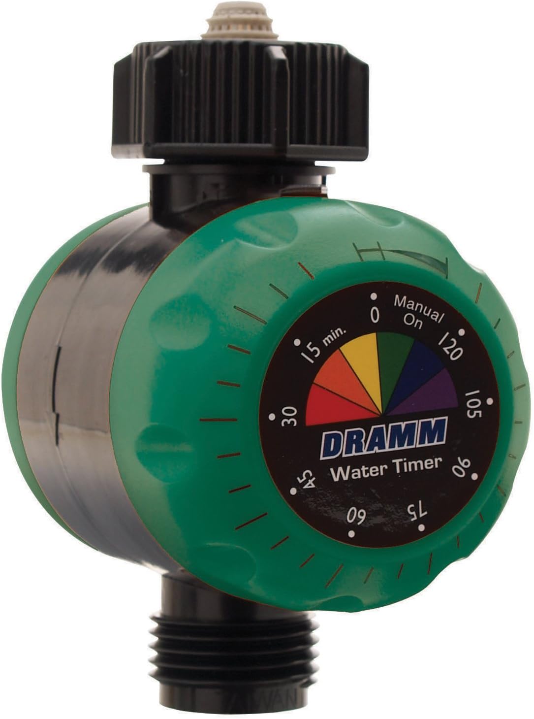Dramm ColorStorm Premium Water Hose Timer, Mechanical, Turns Water Off Automatically, Up to 120 Minutes of Run Time, Compact for Lawn, Drip