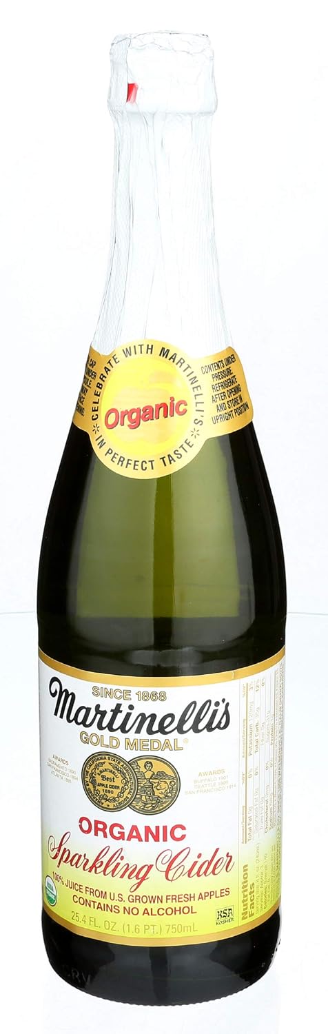 Martinelli's Organic Sparkling Apple Grape 25.4 Fl Ounce