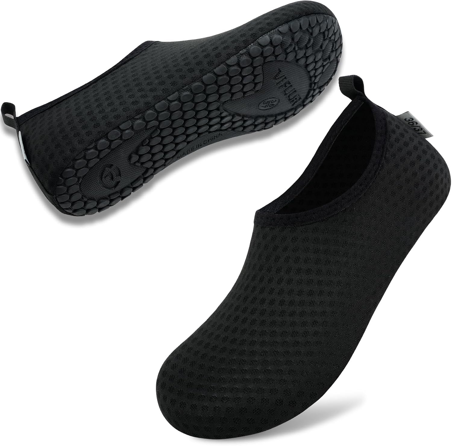 VIFUUR Water Shoes for Men Women Barefoot Quick Dry Aqua Socks Slip On | Lightweight, Breathable Upper, Flexible Sole, Drainage Design, Easy Slip-On Fit for Water Activities