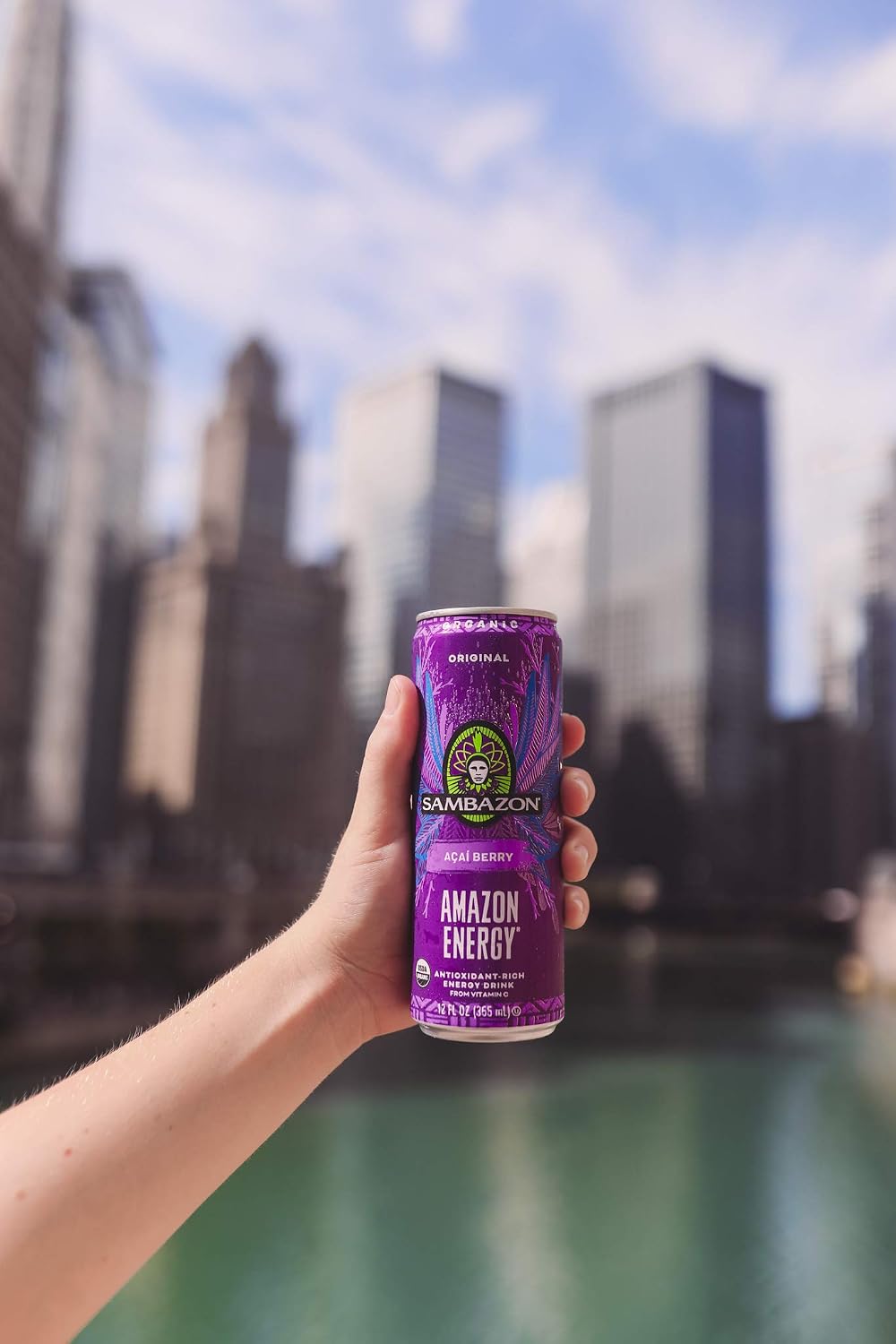 Sambazon Organic Amazon Energy Drink, Jungle Love, Acai Berry and Passionfruit, 12 Fl Oz (Pack of 12)