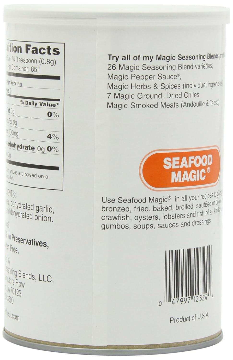 Chef Paul Seafood Magic Seasoning, 24-Ounce Canisters (Pack of 2)