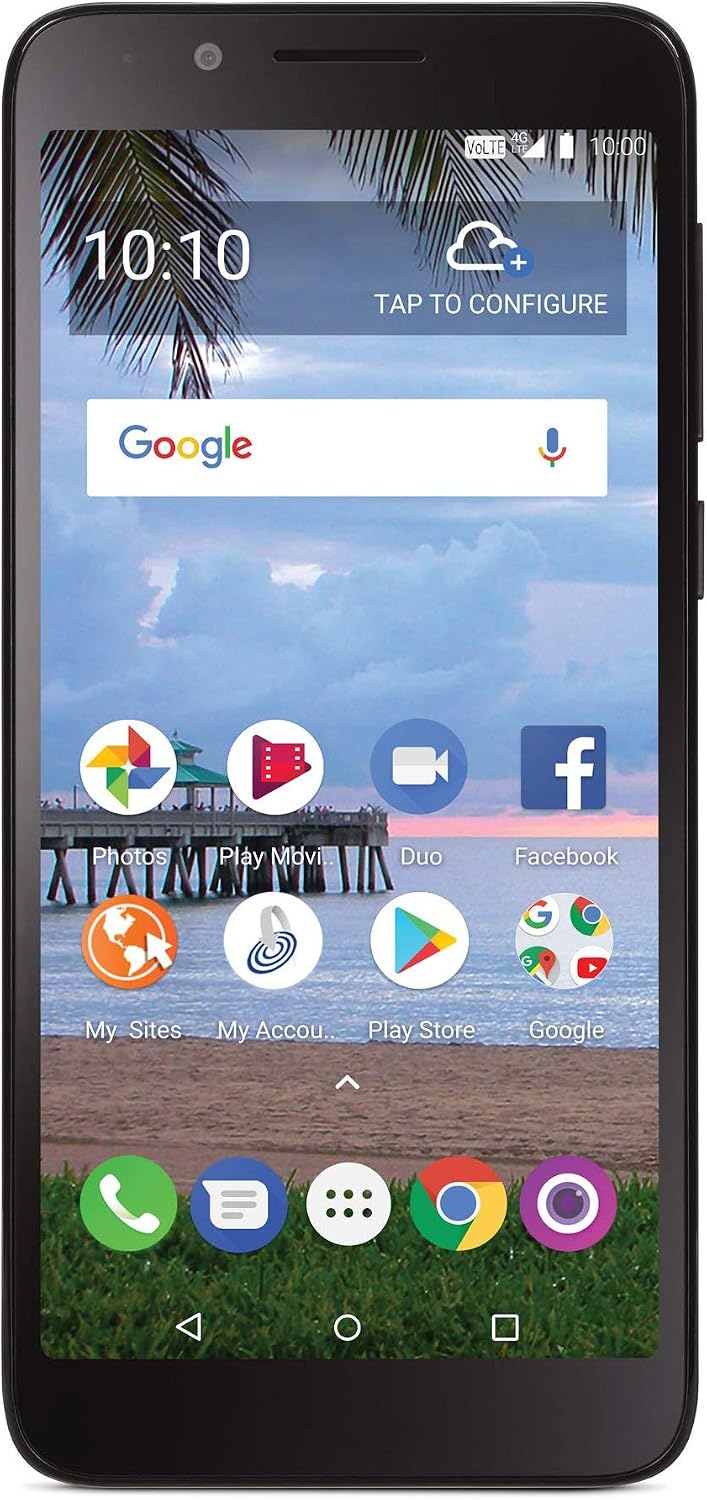 TracFone Carrier-Locked TCL LX 4G LTE Prepaid Smartphone - Black - 16GB - Sim Card Included - CDMA