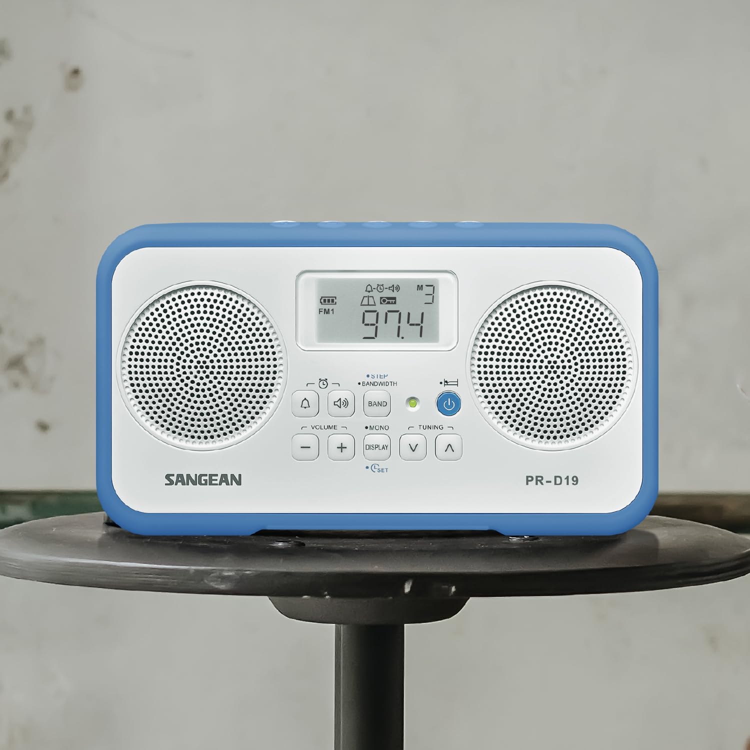 Sangean PR-D19BK FM Stereo/AM Digital Tuning Portable Radio with Protective Bumper (Gray/Black)