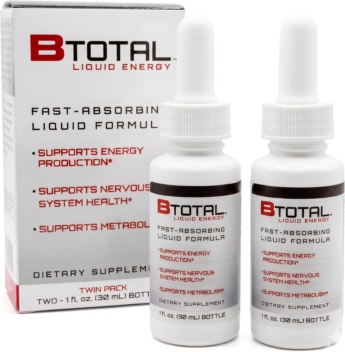 Sublingual Vitamin B Complex Liquid Drops, B12, Berry, 2 fl oz | Fast sublingual liquid B-complex with B12 for energy