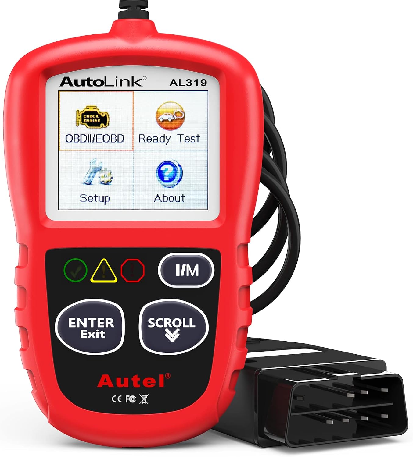 Autel AL319 Professional OBD2 Scanner, Enhanced Check Engine Code Reader | Reset Fault Code, Live Data, Freeze Frame
