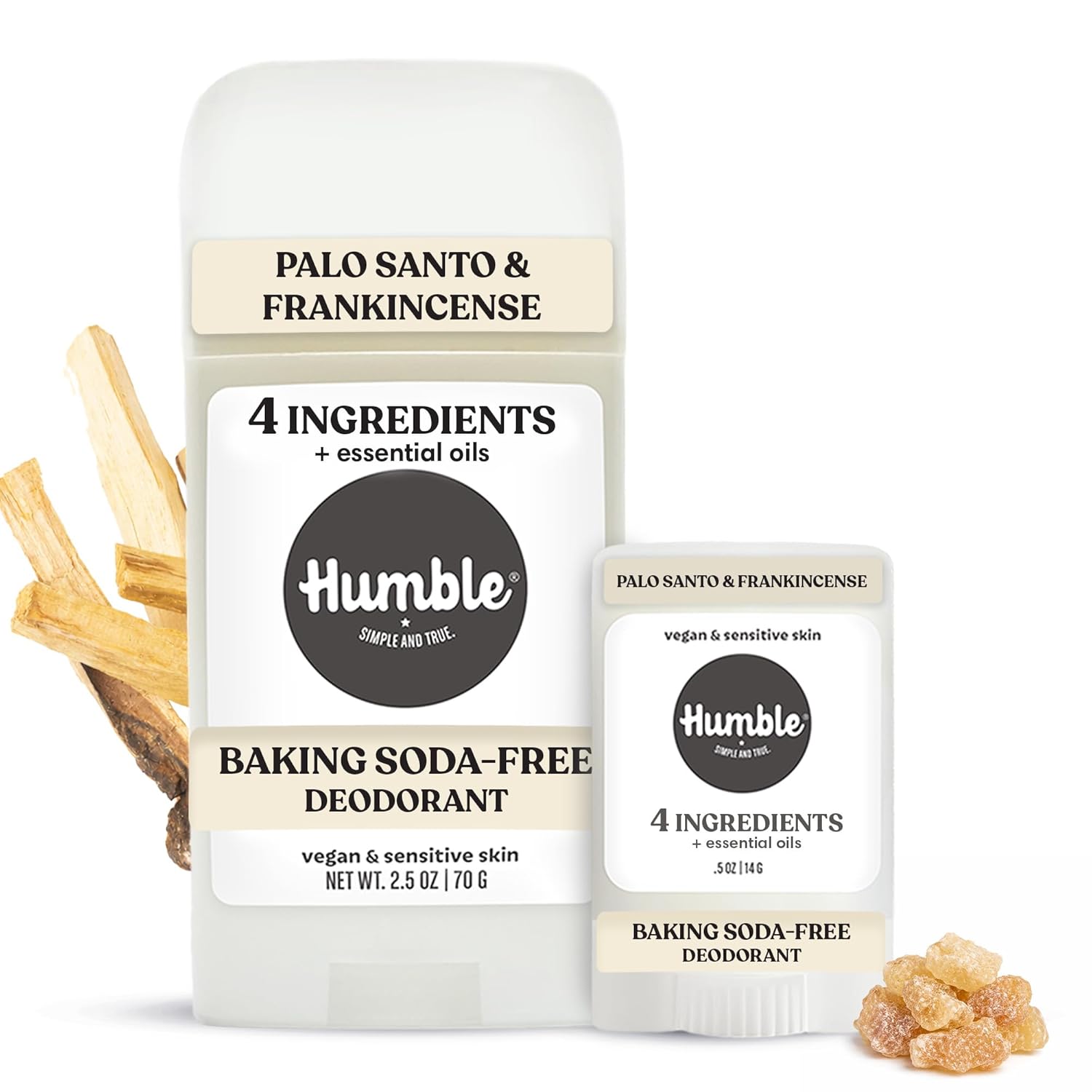 Humble Aluminum-Free Deodorant, Simply Unscented - 1 Pack | Baking Soda-Free, Clean, Fresh, Natural, Essential Oils, Sensitive Skin, Long-Lasting Odor Control, Cruelty-Free, Men & Women