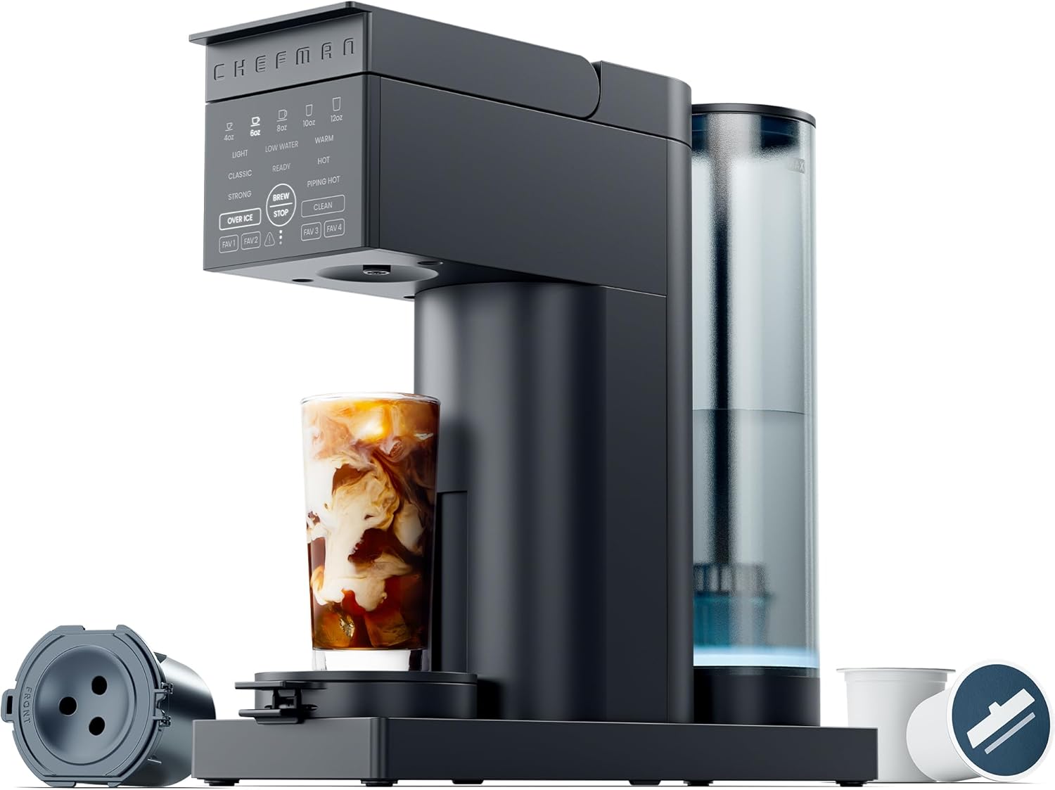 Chefman 12-Cup Programmable Coffee Maker, Electric Brewer, Auto Shut Off, Digital Display w/Auto-Brew Function, Anti-Drip Pot