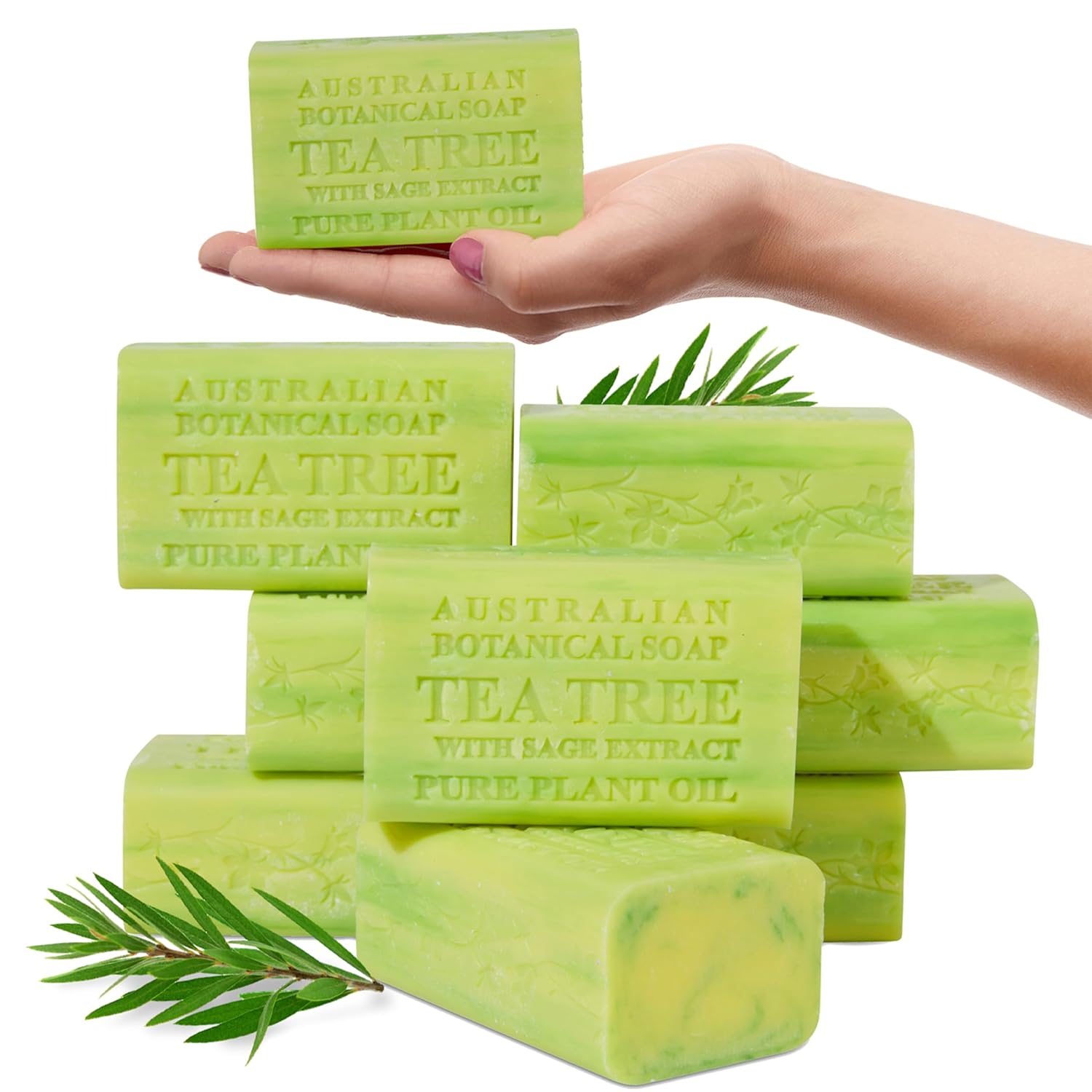 Australian Botanical Soap Sea Salt Soap Bars, 6.6 oz, Pack of 8