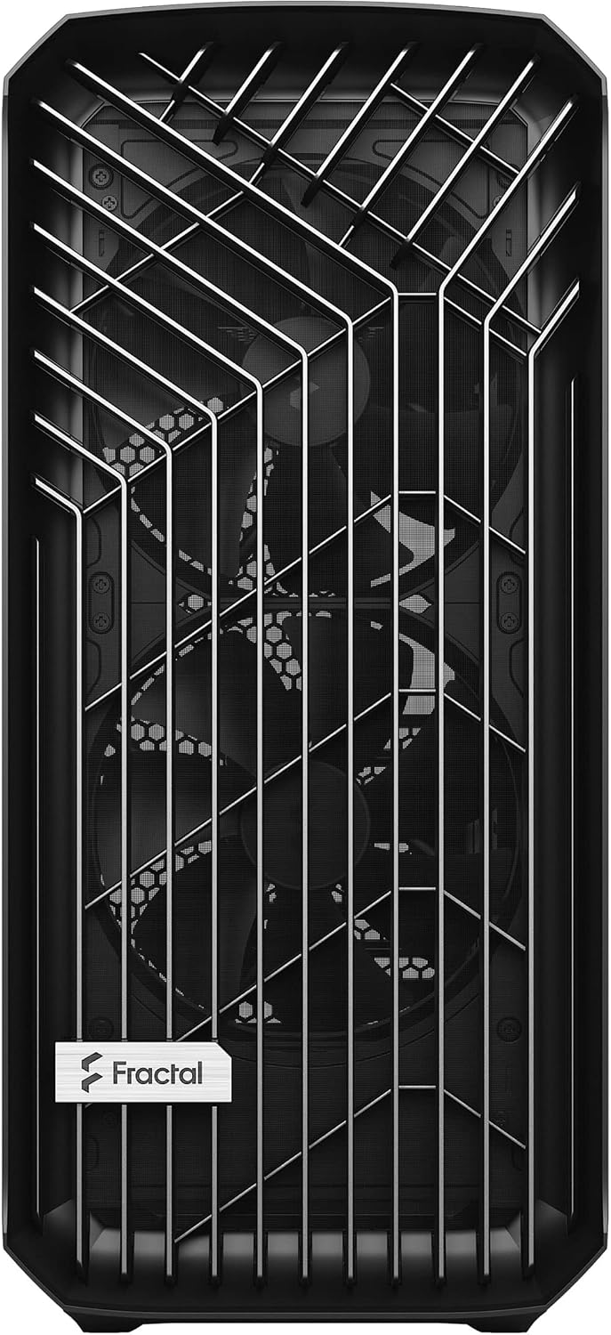 Fractal Design Torrent Black - Light Tint Tempered Glass Side Panel - Open Grille for Maximum air Intake - Two 180mm PWM and Three 140mm Fans