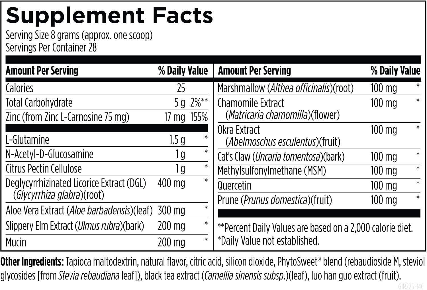 Designs for Health GI Revive Gut Health Powder - L Glutamine & Citrus Pectin for Digestive Health + Slippery Elm