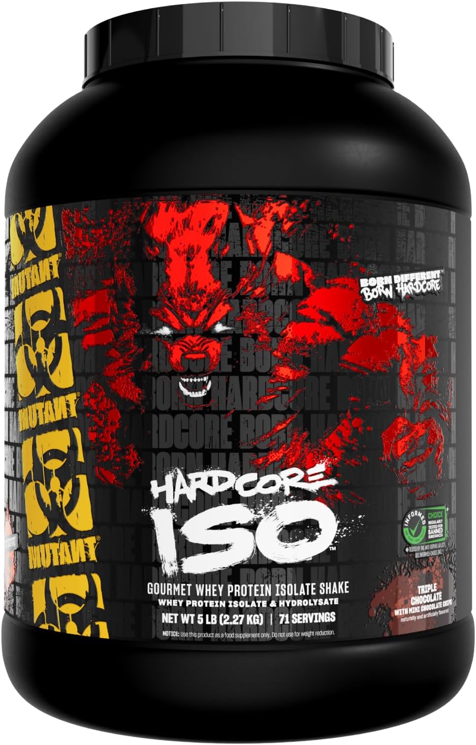 Mutant Hardcore ISO, Whey Protein Isolate, Strawberry Milkshake, 5 lb