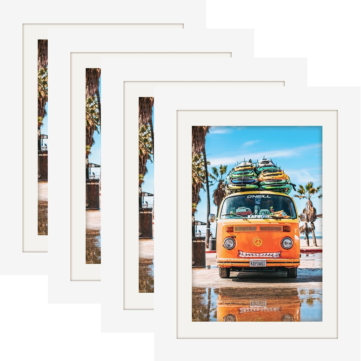 WUTL 8x8 Black Picture Frames Square