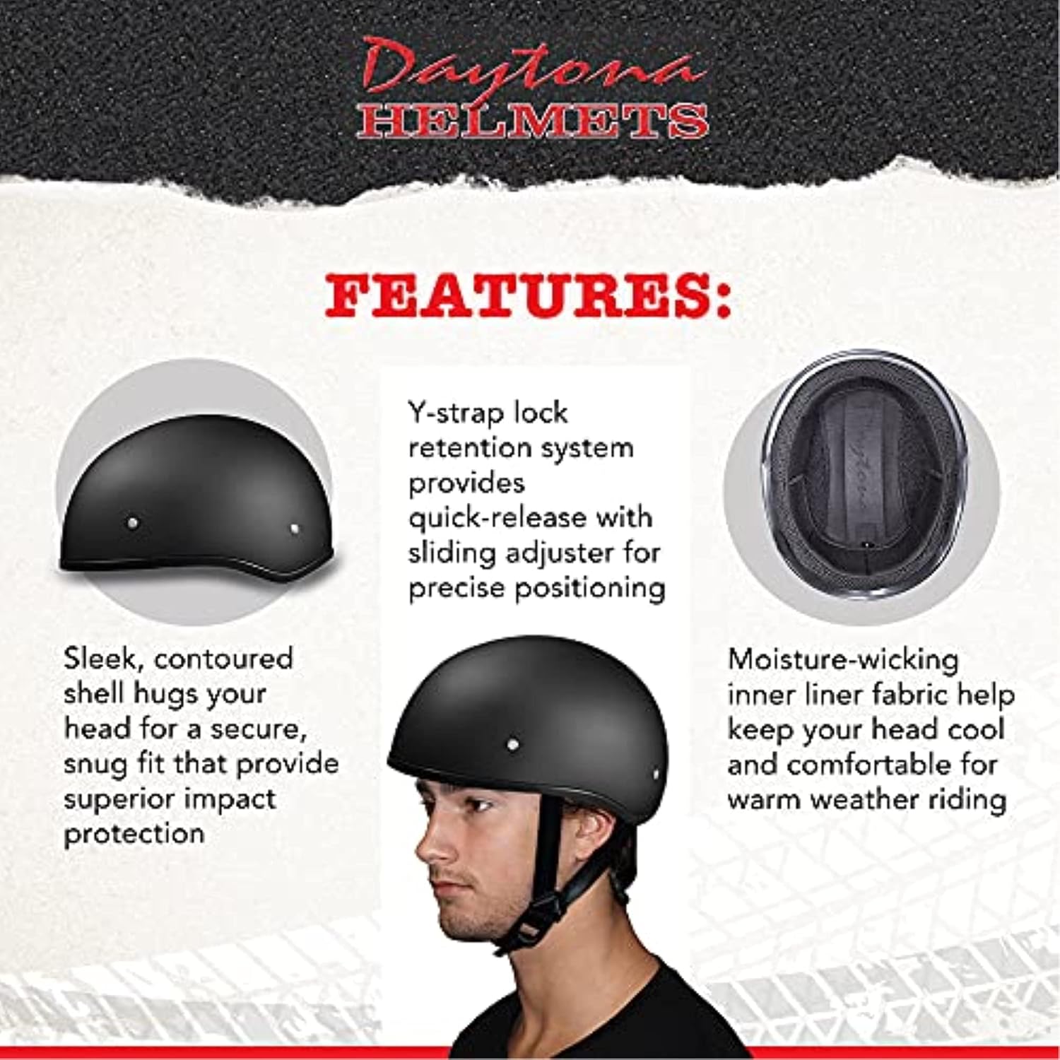 Motorcycle Helmet Half Skull Cap - Lightweight & Stylish DOT Approved Helmets for Adults - Perfect for Men and Women Riders - Comfortable & Secure Fit- Stylish Protection for Everyday Riding