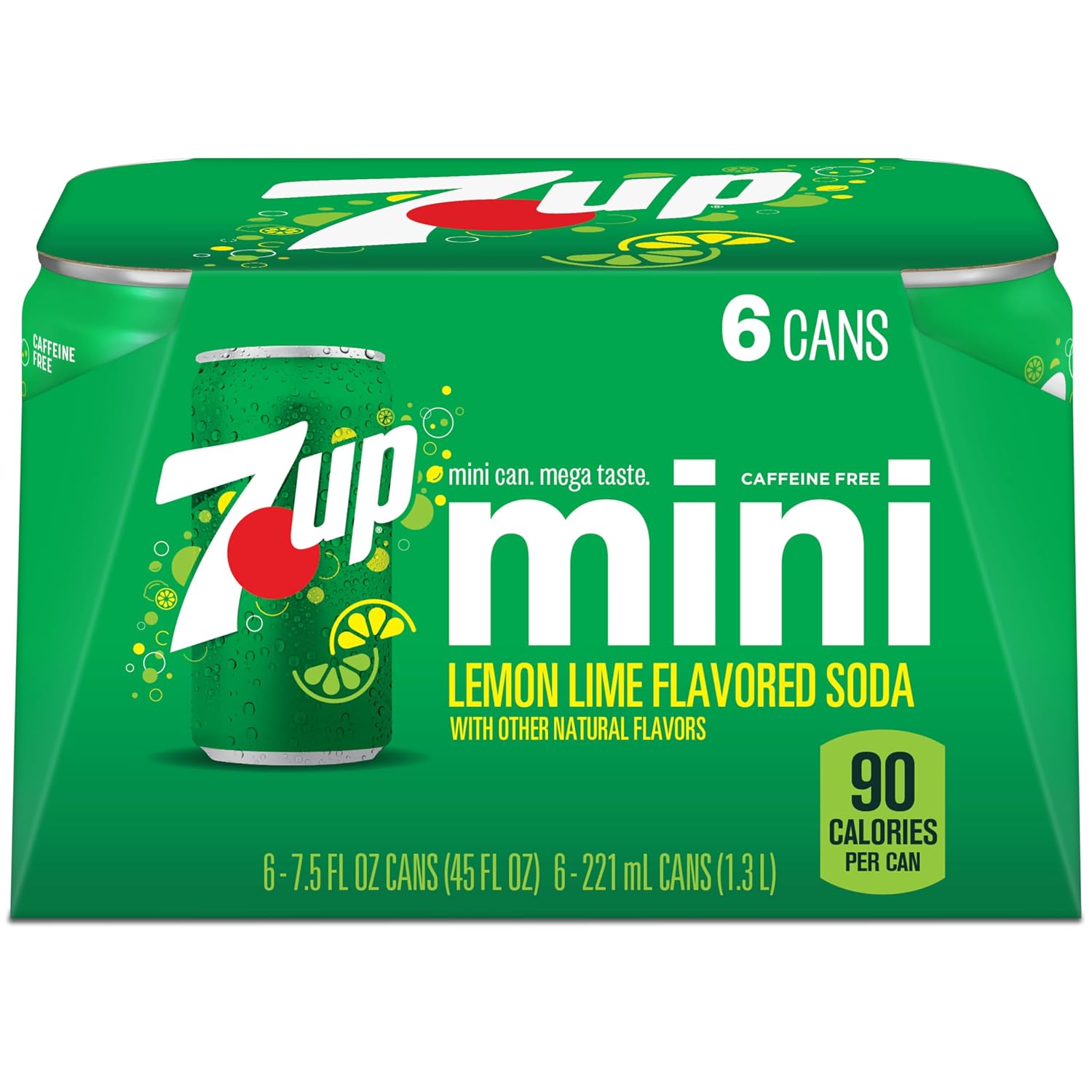 7UP Lemon Lime Soda, Naturally Flavored and Caffeine Free, 2 Liter Bottle