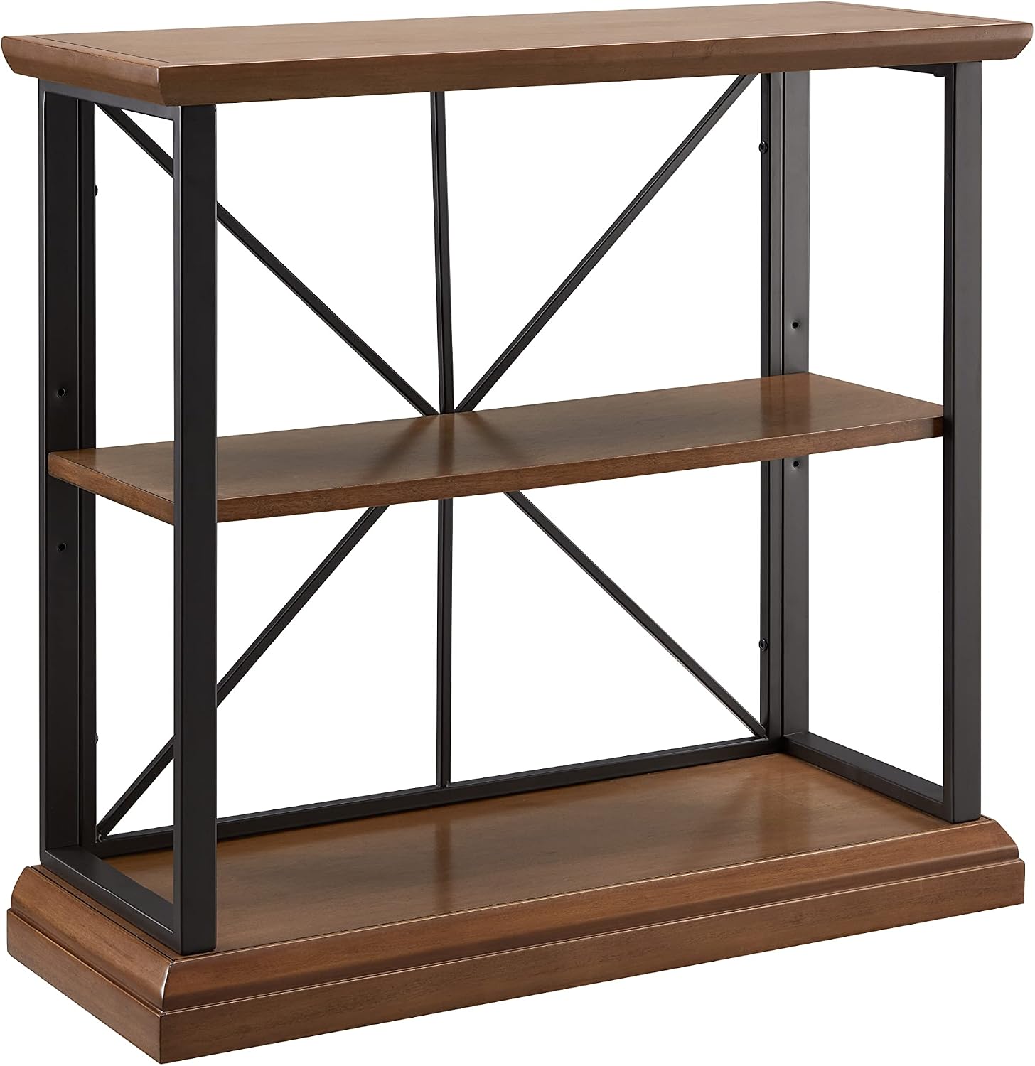 Leick Home Mission Corner Bookcase, 36", Mission Oak | Adjustable Shelves, Freestanding, Traditional, Wood, Furniture, 82263