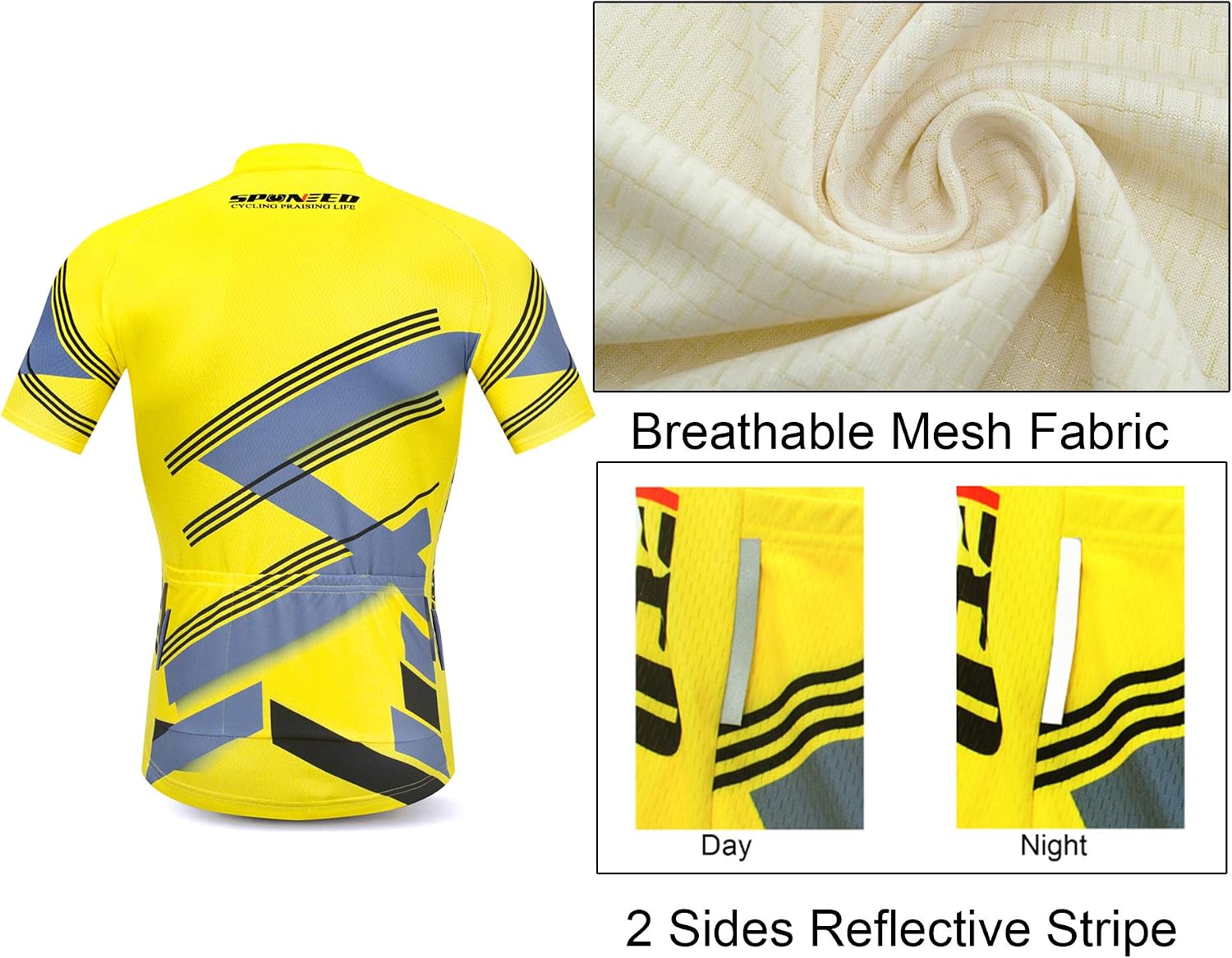 sponeed Cycling Jersey Short Sleeve Suits Men Bike Clothing Road Bicycle Shorts Padded Outfits