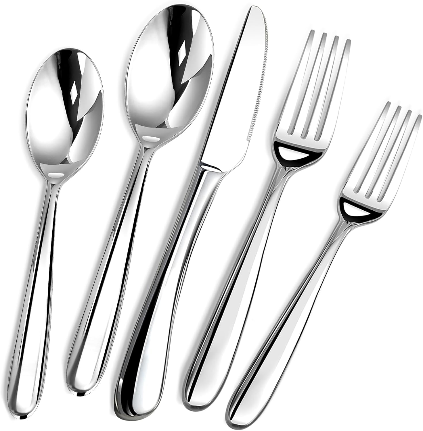 Silverware Set for 8, 40 Piece Stainless Steel Flatware Utensil Cutlery Set
