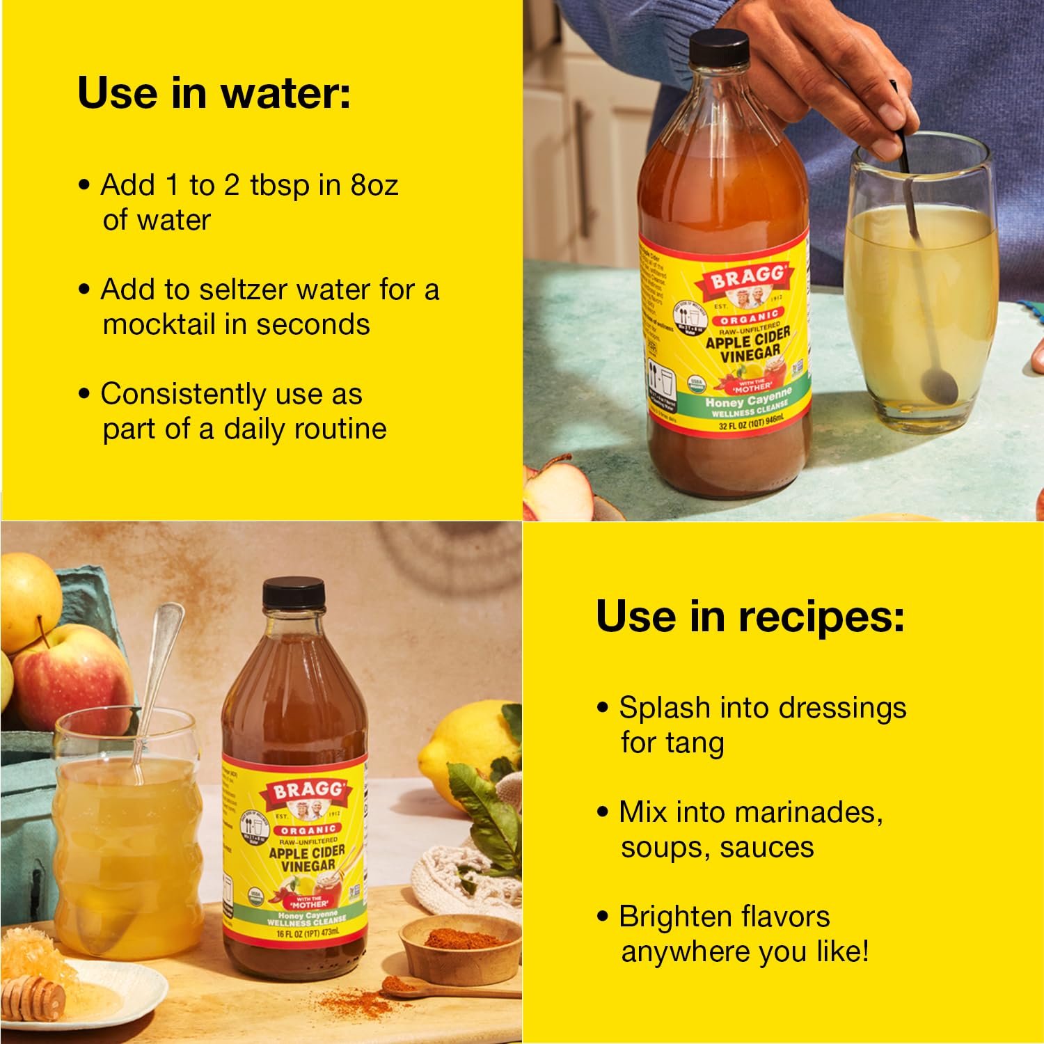 Bragg Organic Apple Cider Vinegar with the Mother - 16 fl oz