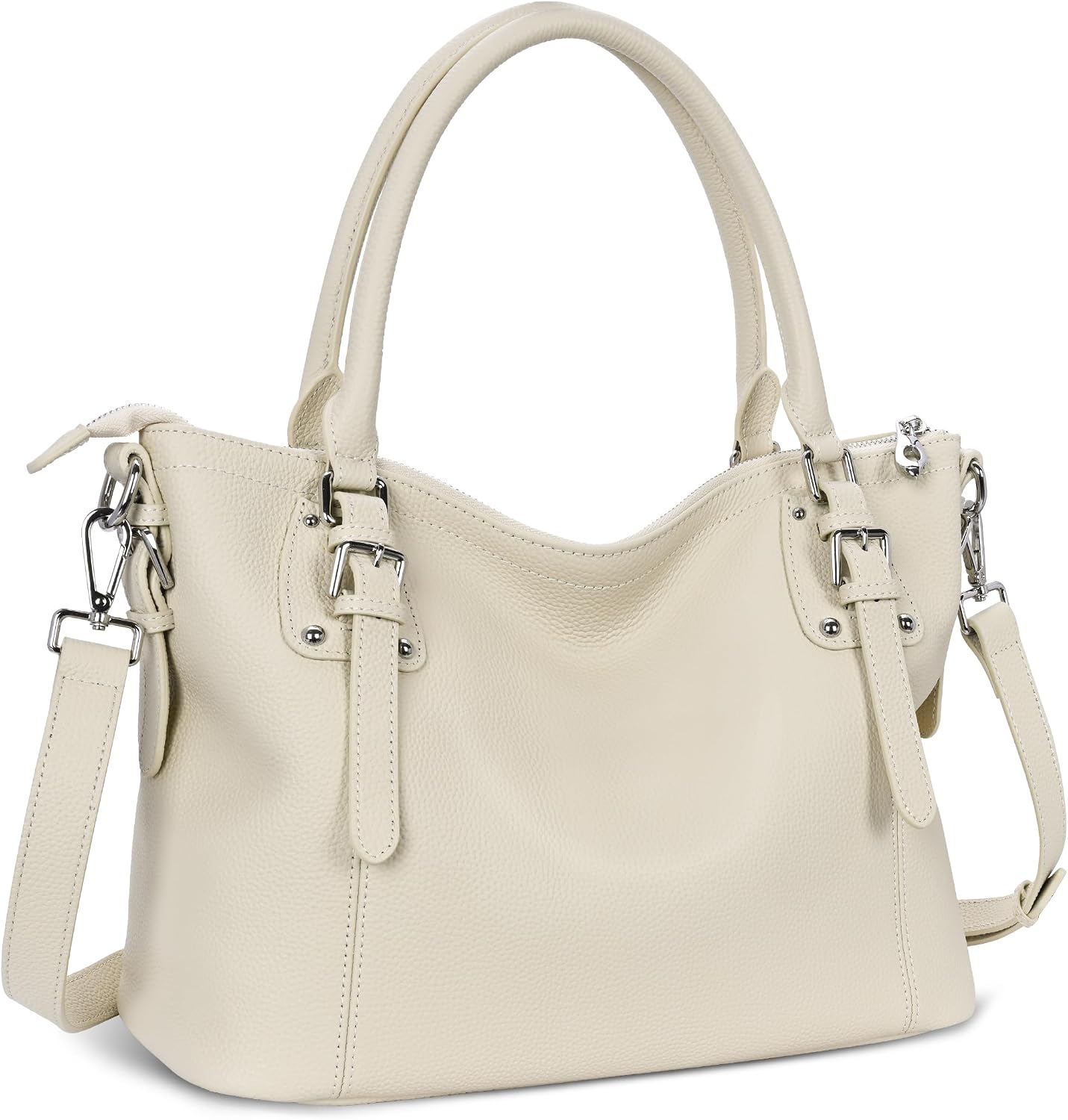 HESHE Leather Purses and Handbag for Women Shoulder Bag Tote Top Handle Bag | Genuine Designer Large Capcity Hobo Crossbody Satchel Travel Work Ladies Zippered Ladies Daily Bag Adjustable Long Strap
