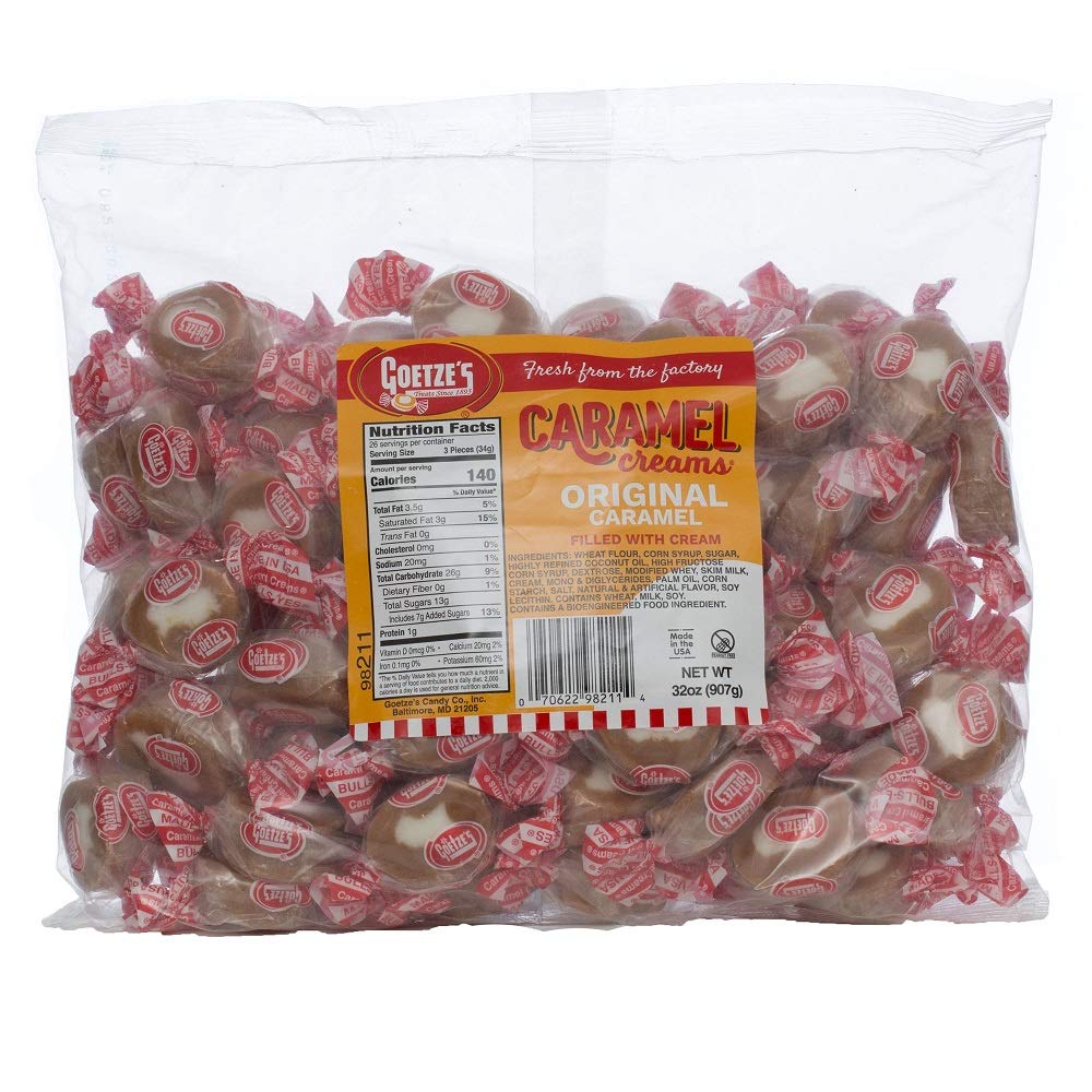 Goetze's Original Vanilla Caramel Creams - Retro Candy (2Lb)