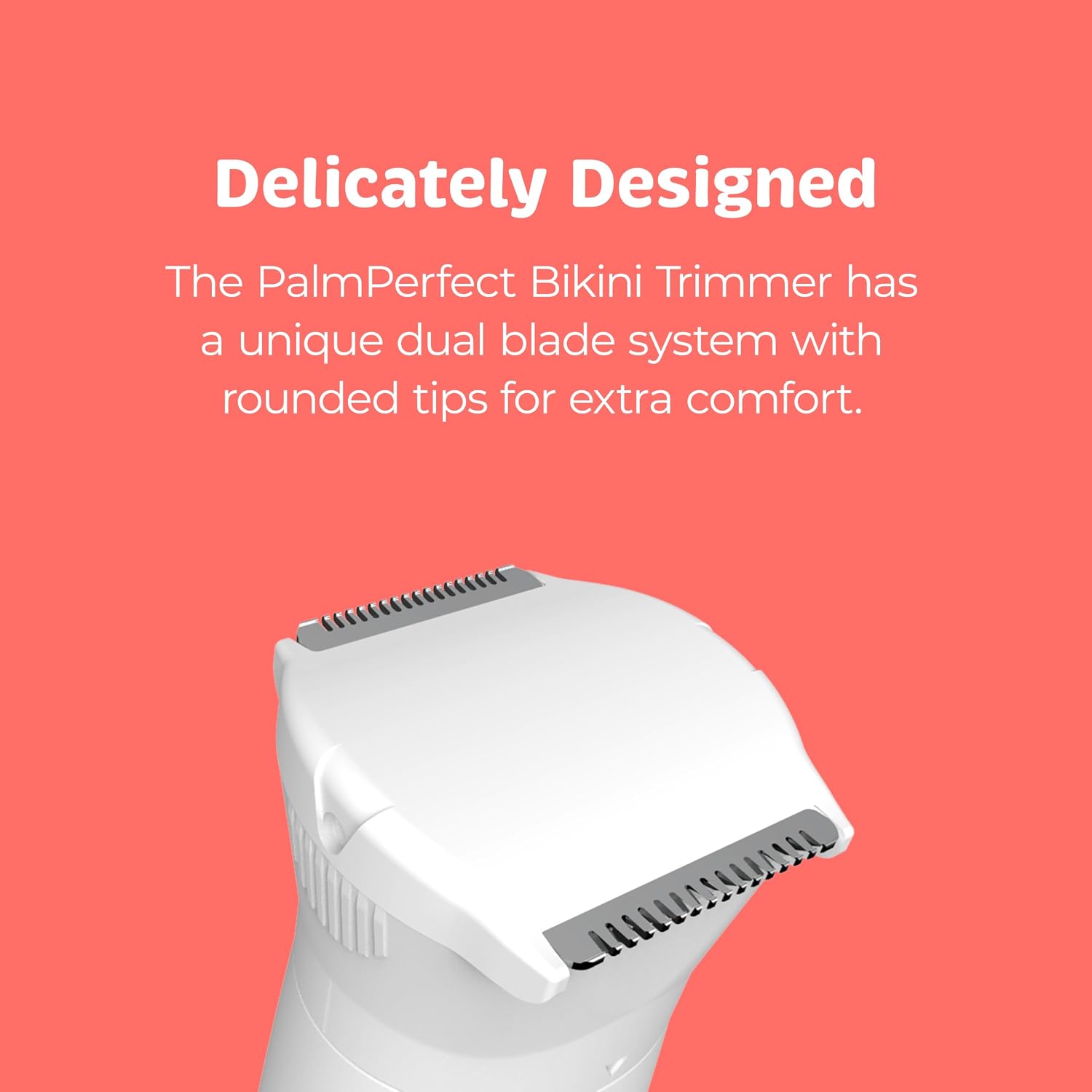PalmPerfect Bikini Trimmer for Women, Dual Blade, Waterproof, Wet/Dry | Bikini grooming, hair trimmer women, bikini line, sensitive areas