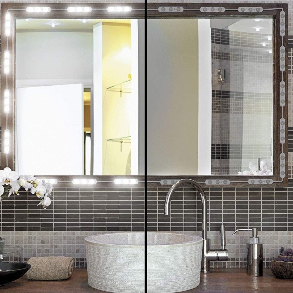 Led Vanity Mirror Lights, Hollywood Style Vanity Make Up Light, 10ft Ultra Bright White LED, Dimmable Touch Control Lights Strip