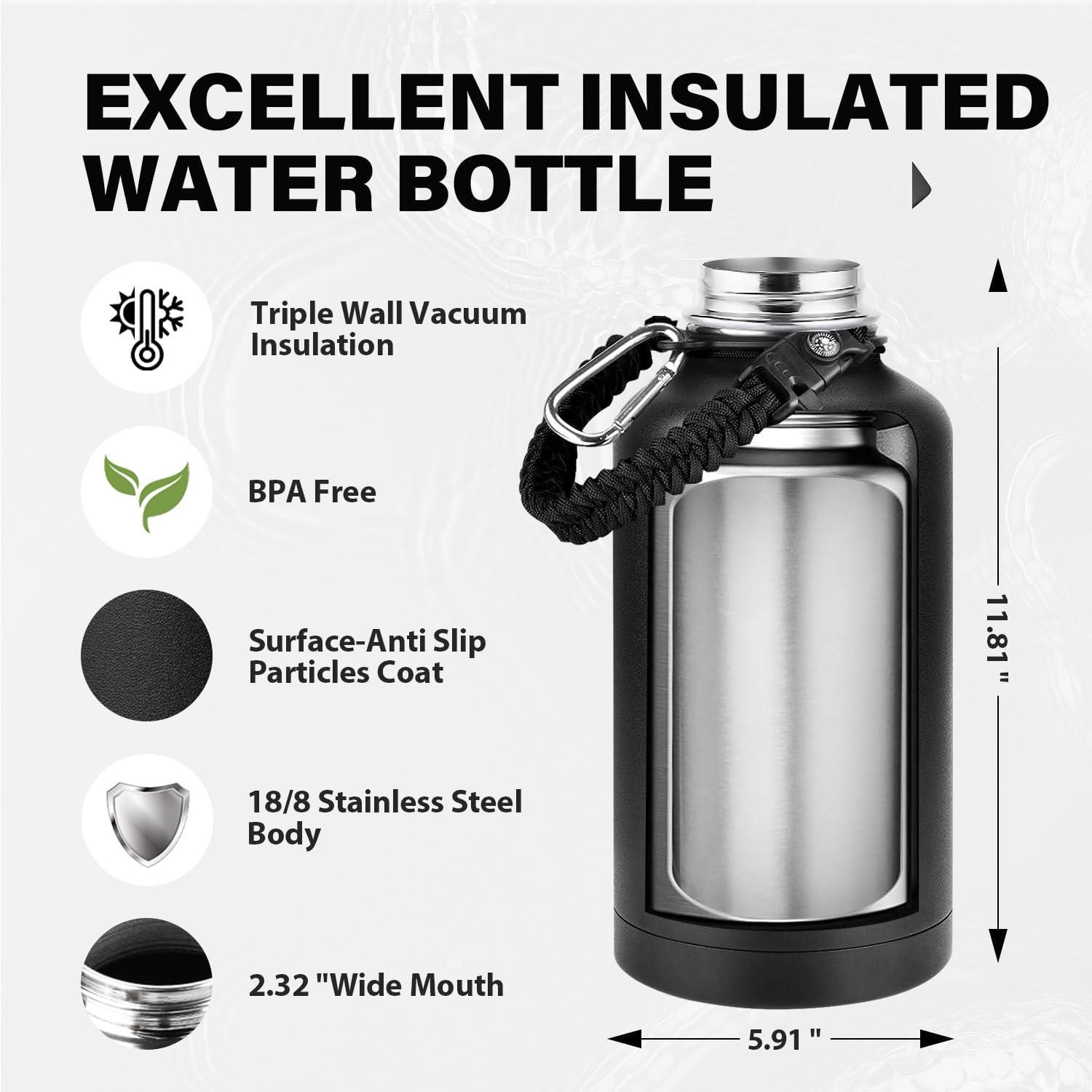SENDESTAR Insulated Water Bottle 24 oz