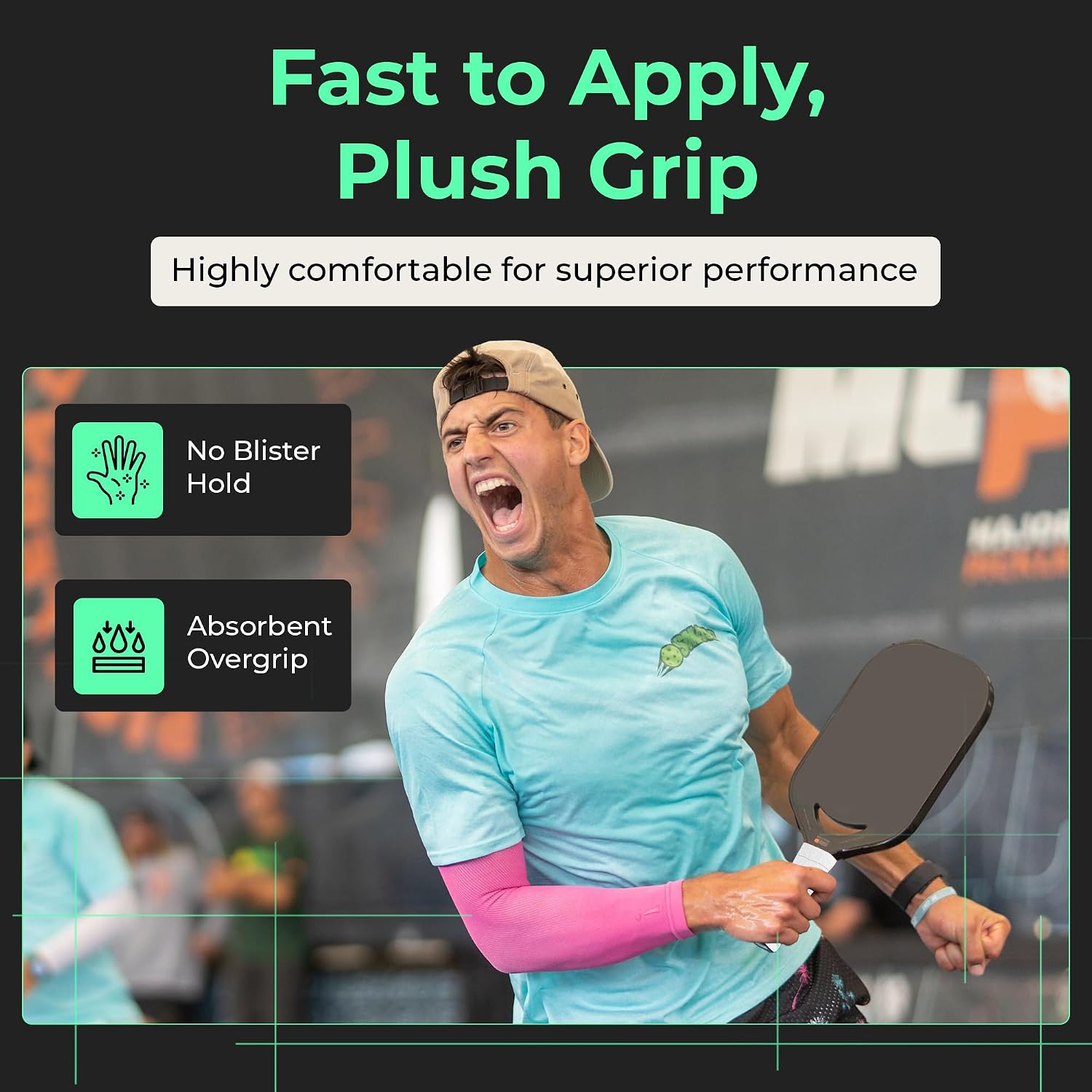 ADV FeltTac Pickleball Paddle Grip Tape - Absorbent Dry Non-Slip Overgrip