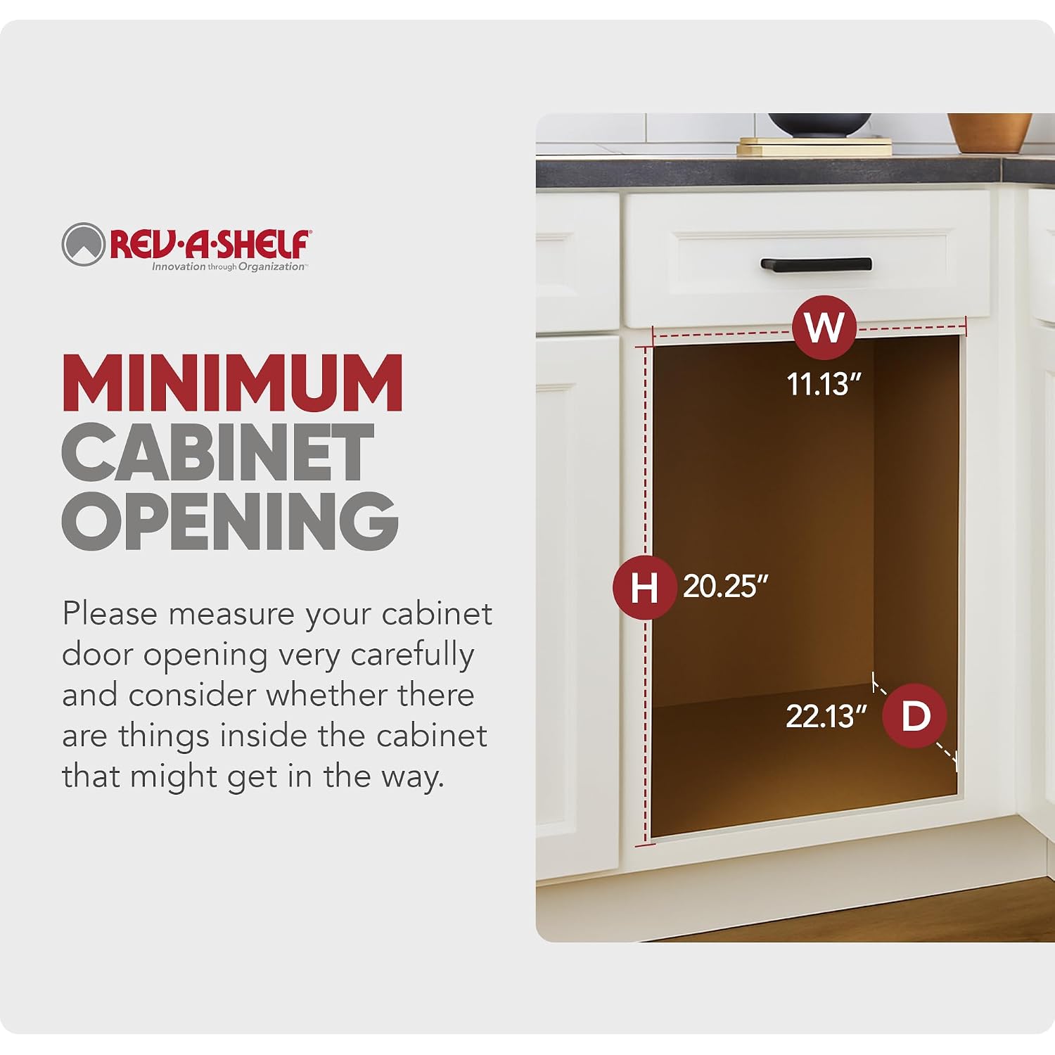 Rev-A-Shelf 35 Qt Pull Out Trash Can with Soft Close for Under Kitchen Cabinets, Min Opening Width of 11.5", Metallic Silver, 53WC-1535SCDM-117