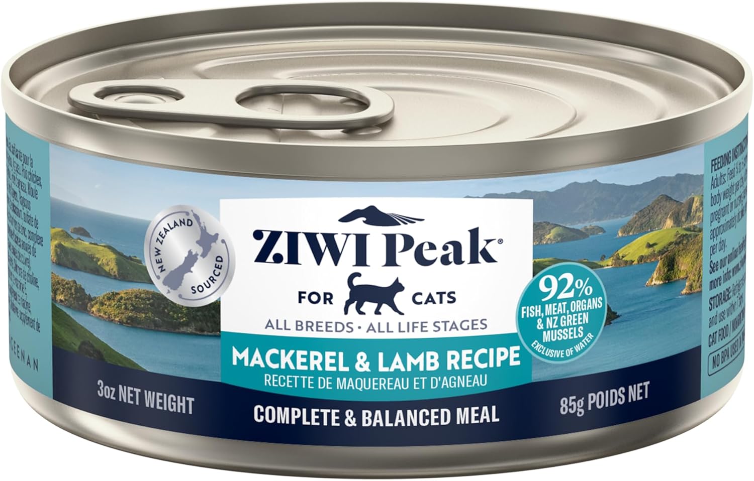 ZIWI Peak Wet Cat Food – All Natural, High Protein, Grain Free, Limited Ingredient, with Superfoods (Venison, Case of 12, 6.5oz Cans)