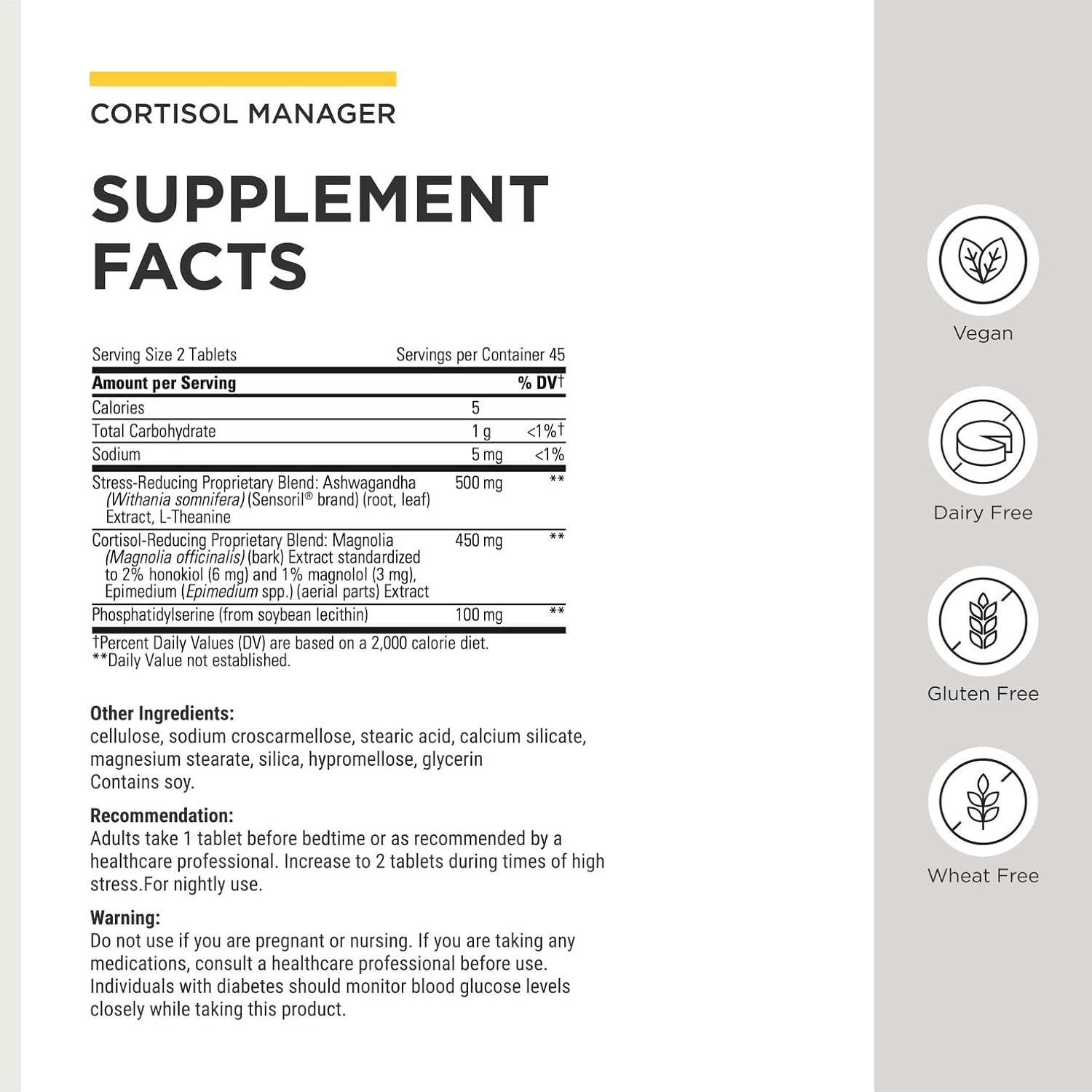 Integrative Therapeutics Cortisol Manager - Balance Cortisol & Support Relaxation for Restful Sleep* - Includes Ashwagandha & L-Theanine for Confidence with Less Stress* - 30 Tablets