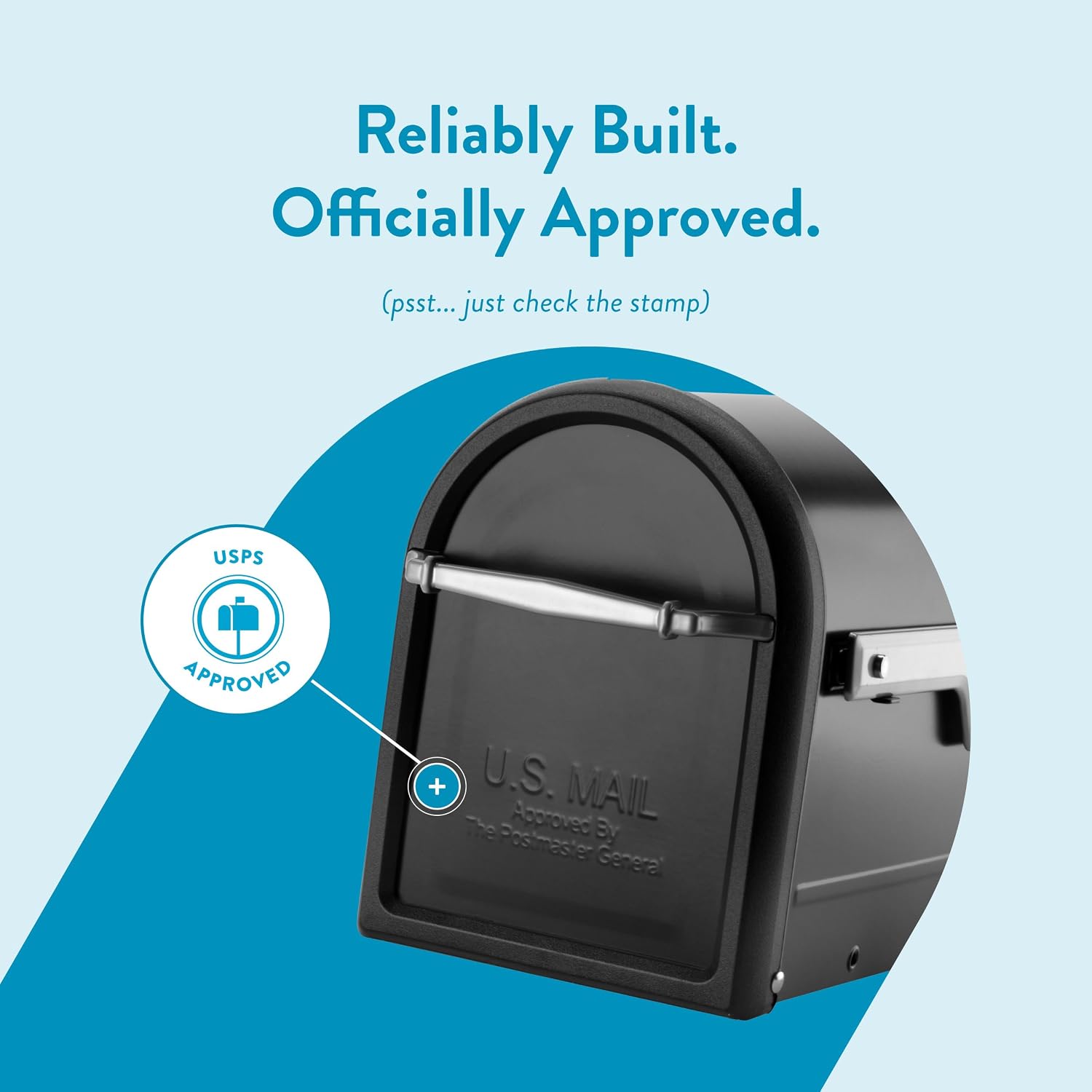 Architectural Mailboxes Chadwick Galvanized Steel Post Mount Mailbox, 8950B-10, Black, Medium Capacity | Galvanized steel build for outside with weather-resistant build and rust-resistant powder-coat finish. USPS approved.