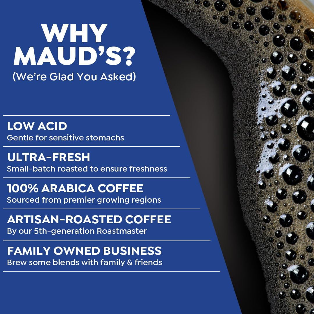 Maud's Family Pack Coffee Pods Variety Pack, 136ct, 12 Assorted Flavors | Medium Roast Flavored Coffee in Single Serve Pods – 100% Arabica Coffee, Compatible with Keurig Coffee Makers