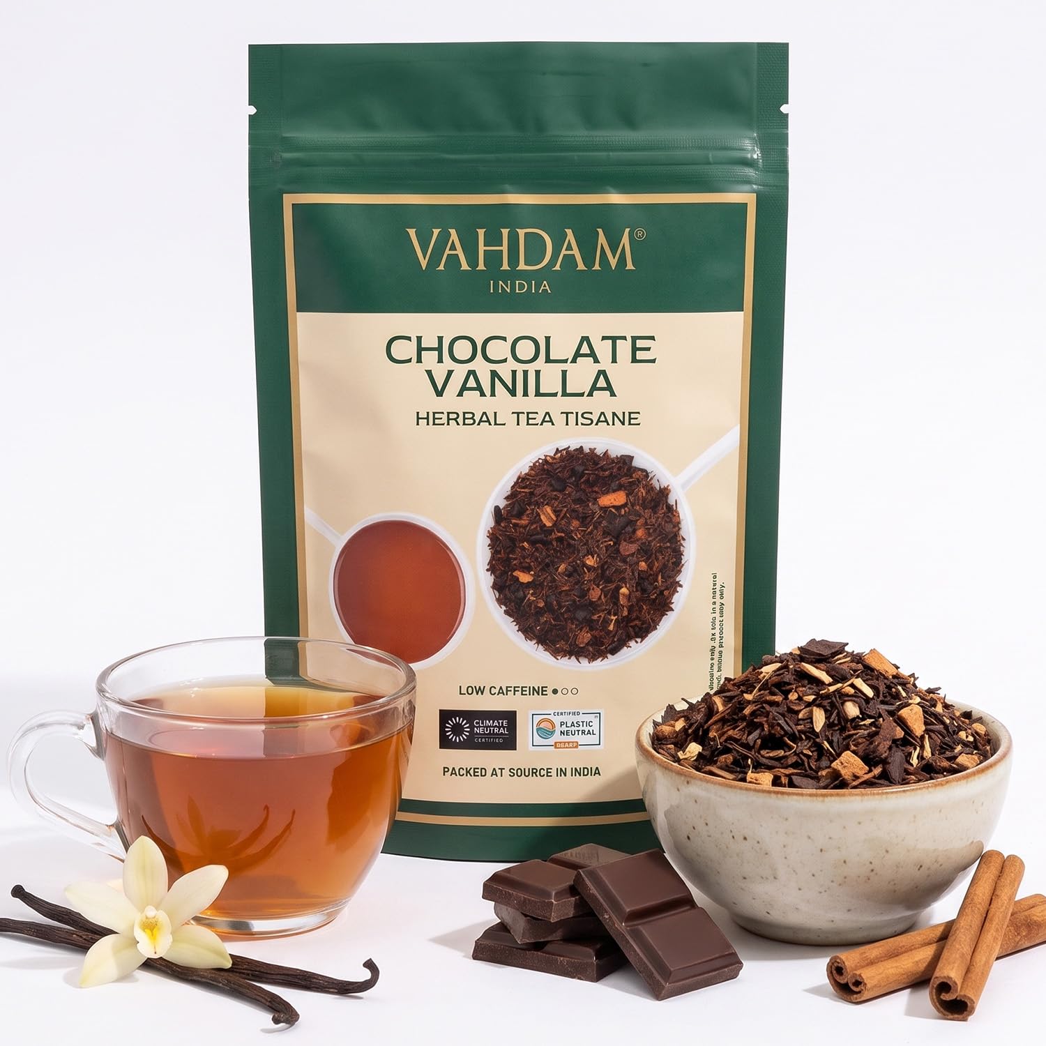 VAHDAM, Himalayan Green Tea Leaves (50+ Cups, 3.53 Oz) Non GMO, Gluten Free | High Elevation Grown Green Tea Leaves From Himalayas | Pure Unblended Single Origin Green Loose Leaf Tea | Vacuum Sealed